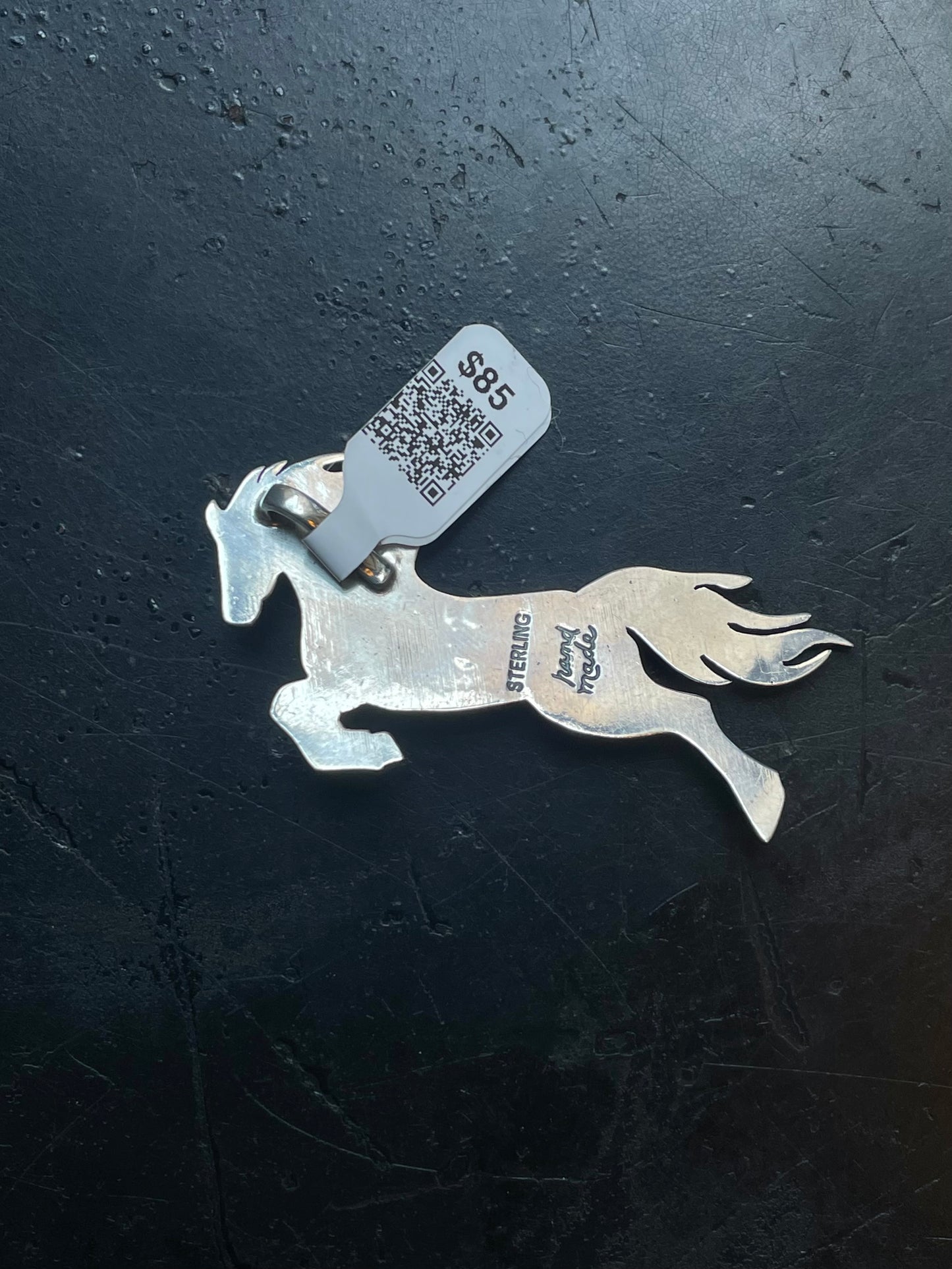 Spiny Oyster Horse Pendant | Sterling Silver | A668