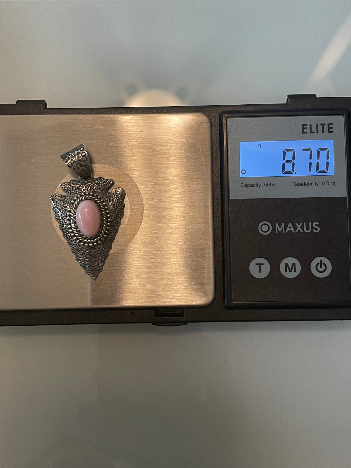 Pink Conch Arrow Head Pendant | 925 Sterling Silver E956