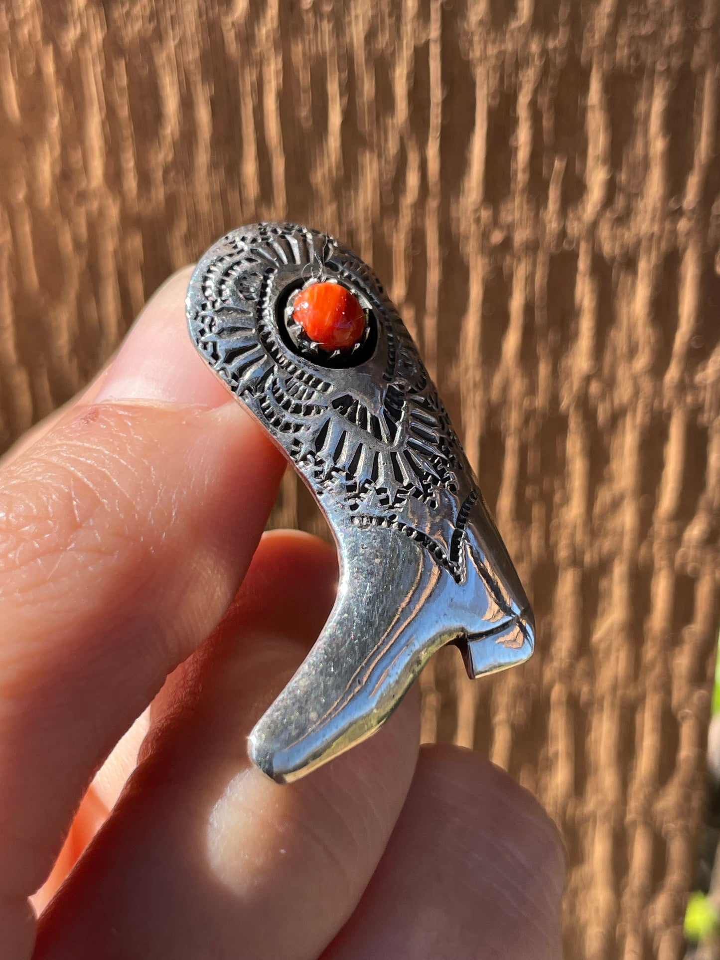 Spiny Oyster Boot Pendant | 925 Sterling Silver B917