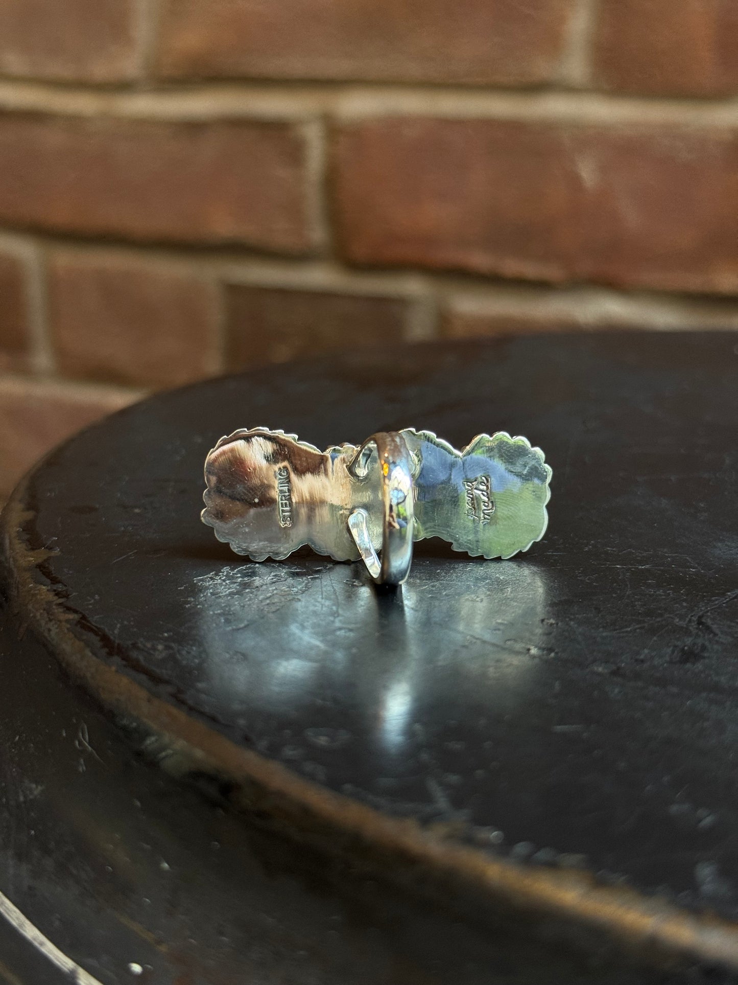 Turquoise Feather Ring | Sterling Silver | Size 6 | C145