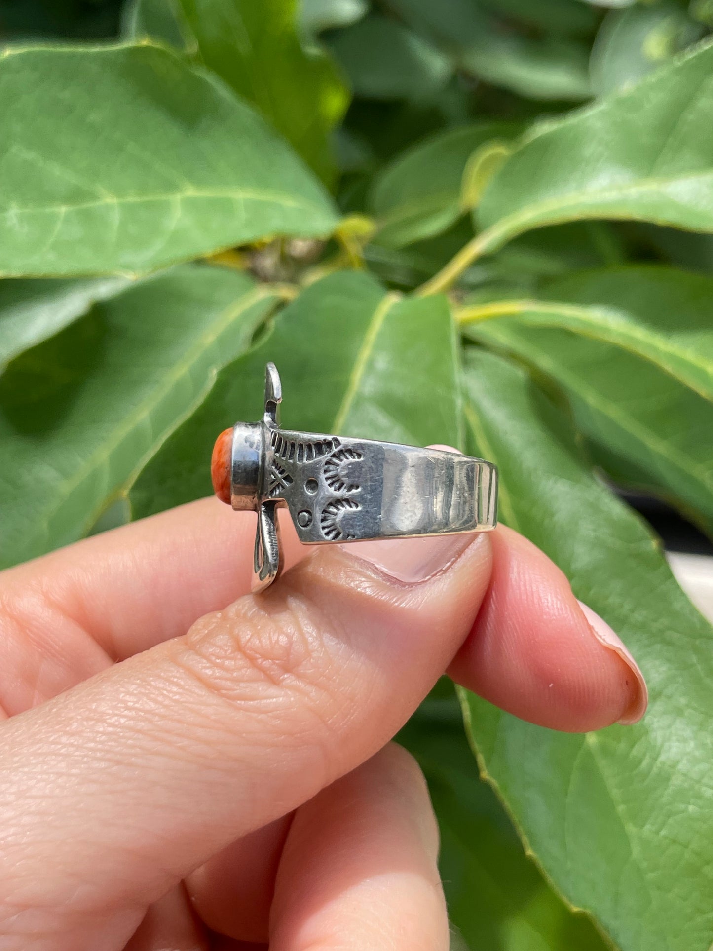 Spiny Oyster Thunderbird Ring Size 9.25 | 925 Sterling Silver D178
