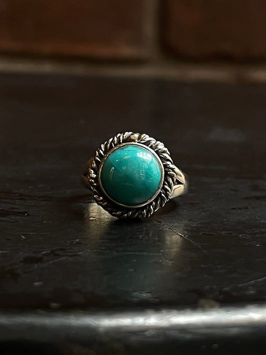 Kingman Turquoise Ring Size 6 | 925 Sterling Silver Southwest E213
