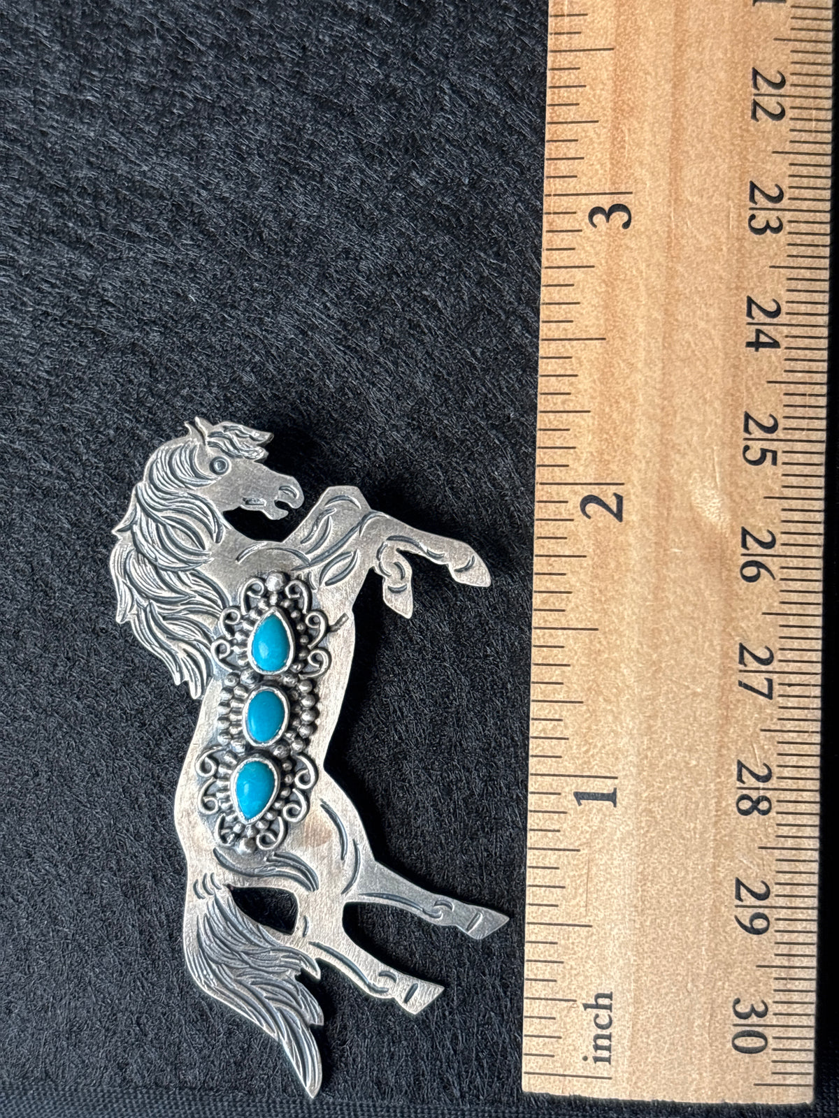 Turquoise Horse Pendant | 925 Sterling Silver M006