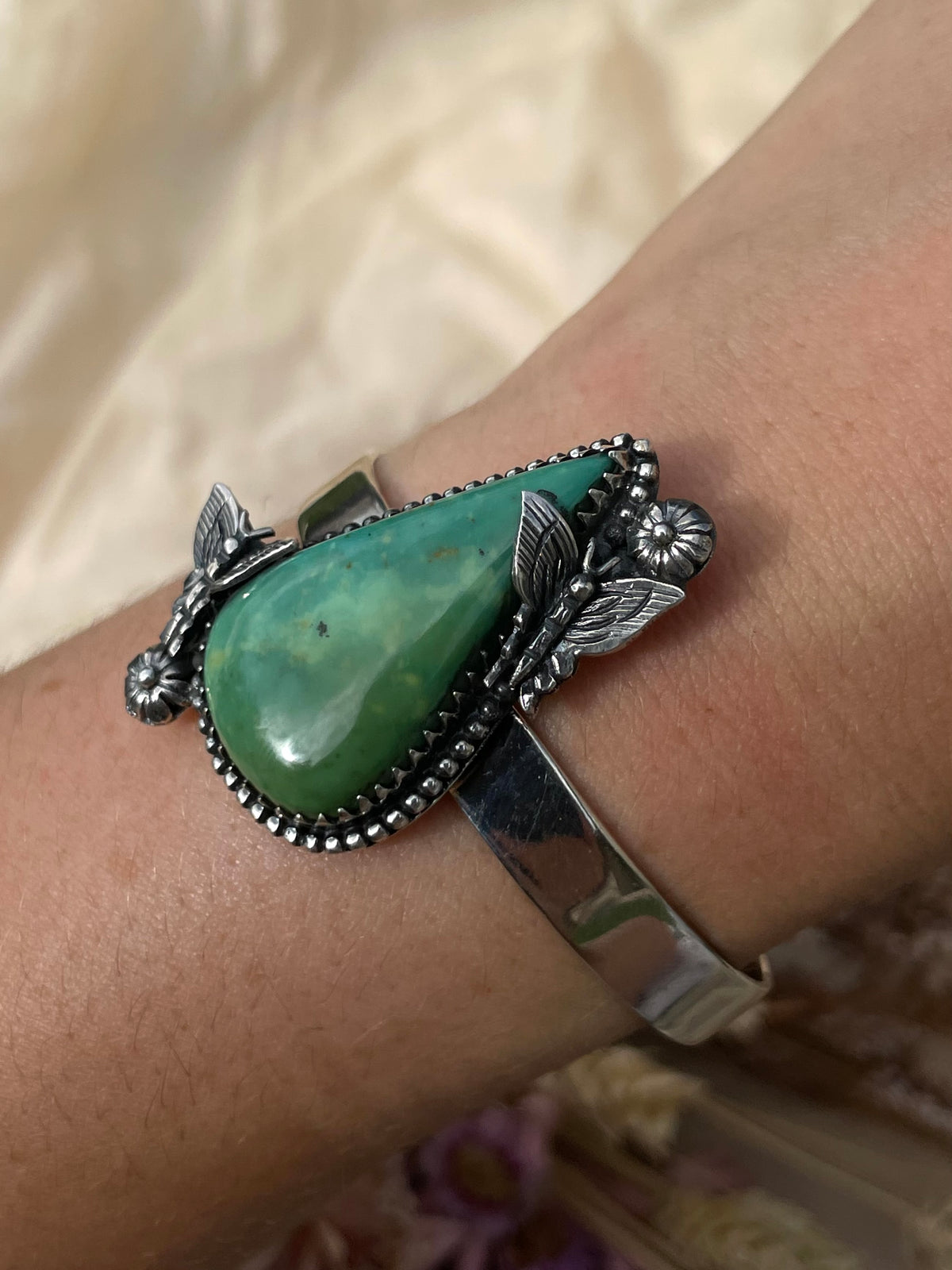 Turquoise Butterfly Cuff Bracelet | 925 Sterling Silver D277