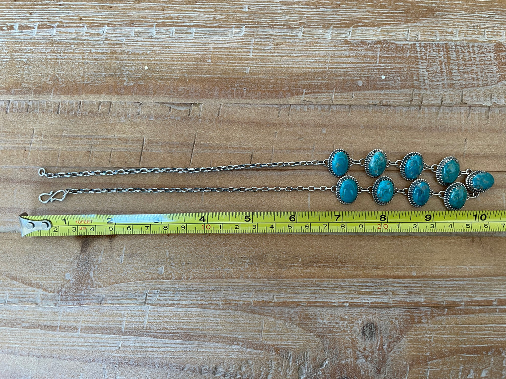 Turquoise Lariat Necklace | Sterling Silver 925 B429