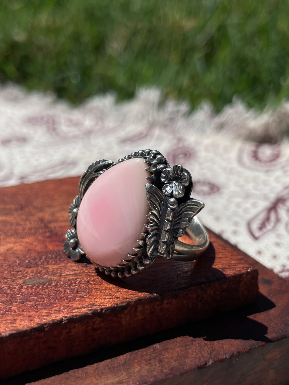Pink Conch Ring Size 7.75 | 925 Sterling Silver D295