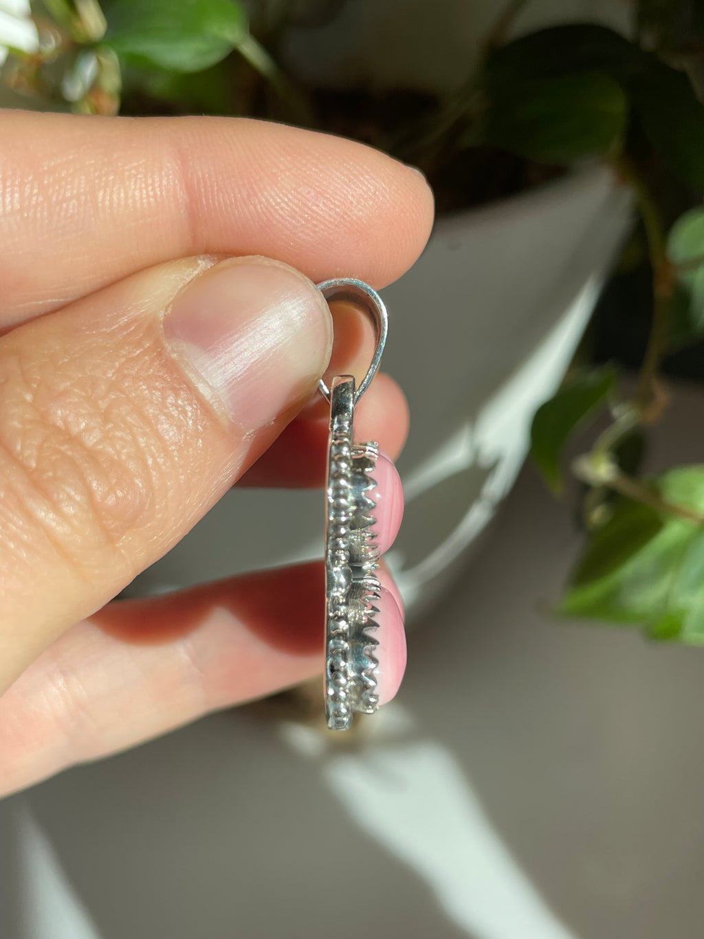 Pink Conch Butterfly Pendant | Sterling Silver 925 B776