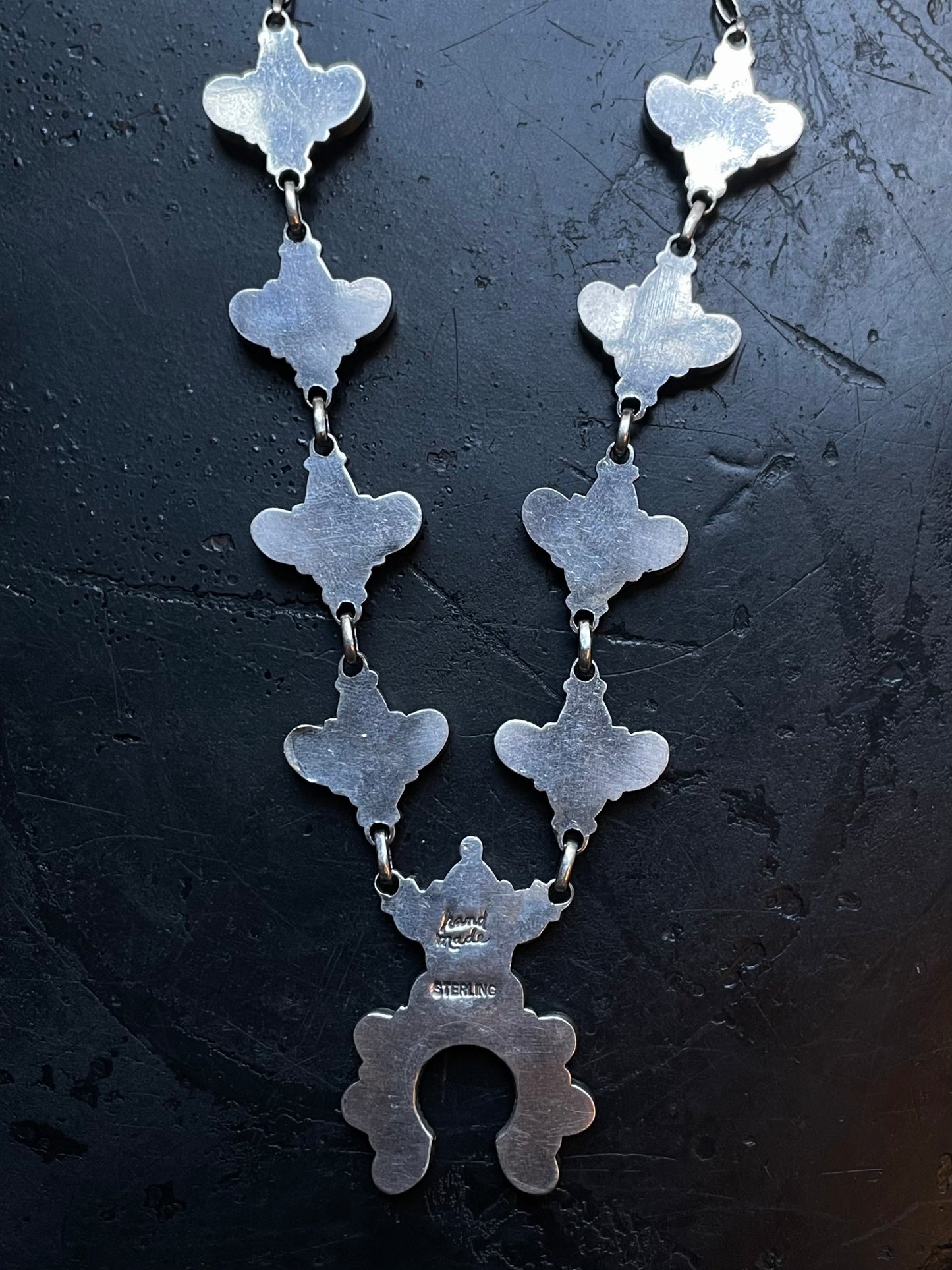 Kingman Turquoise Naja Necklace | 925 Sterling Silver E348