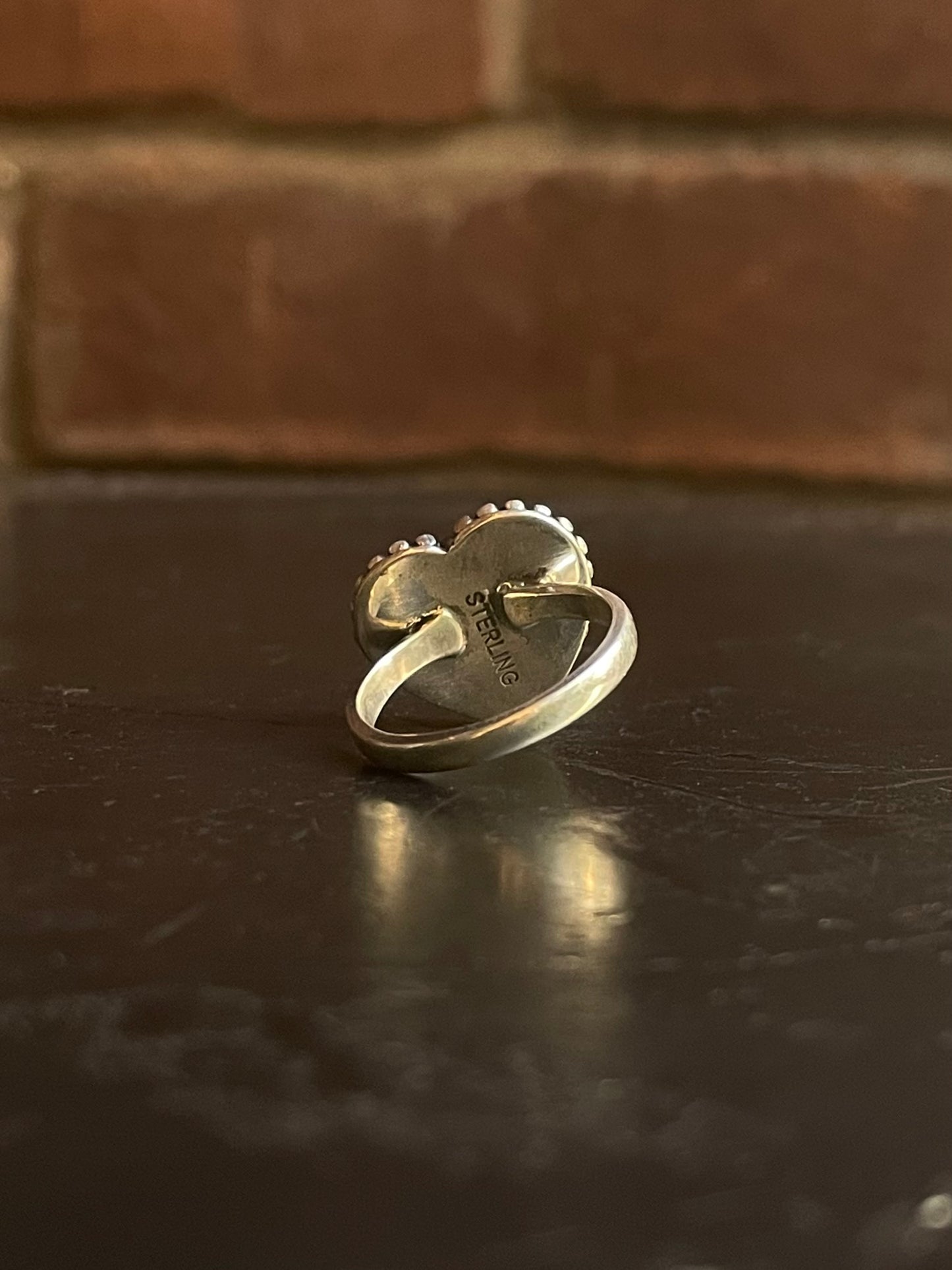 Kingman Turquoise Heart Ring | Sterling Silver | Size 6 G366