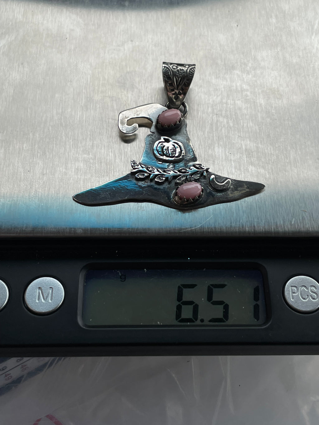 Pink Conch Hat Pendant | Sterling Silver 925 B764