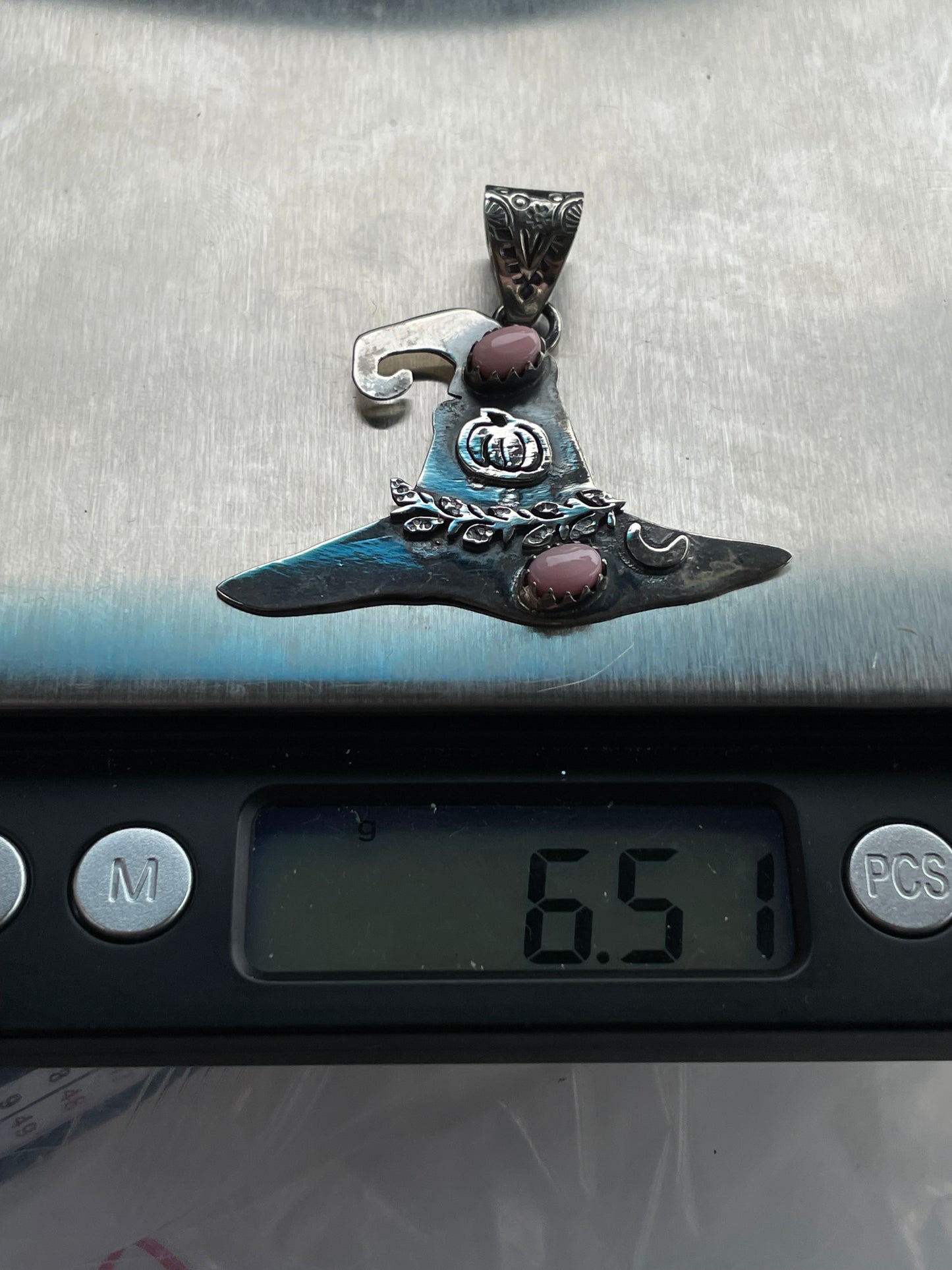 Pink Conch Hat Pendant | Sterling Silver 925 B764