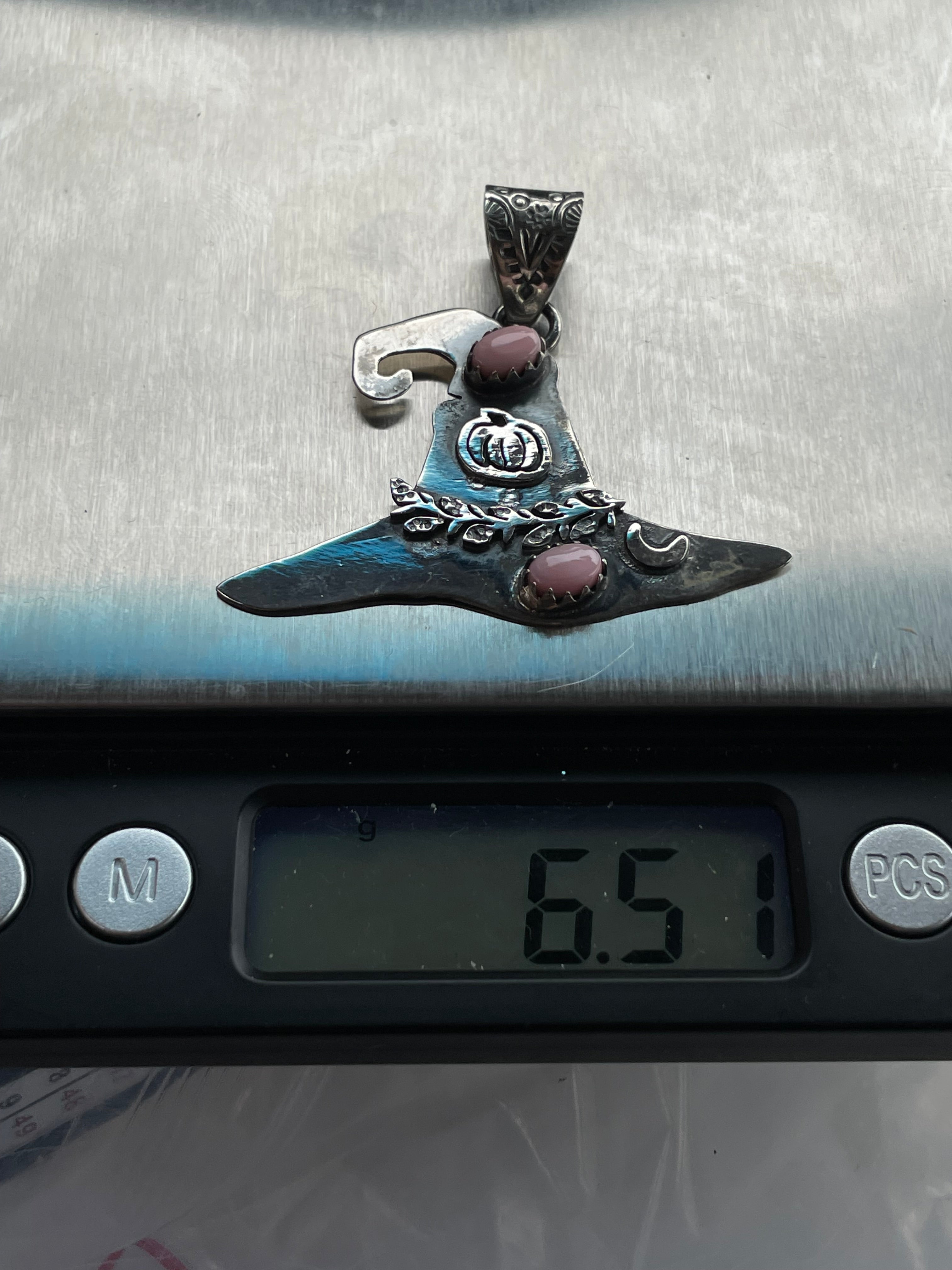 Pink Conch Hat Pendant | Sterling Silver 925 B764