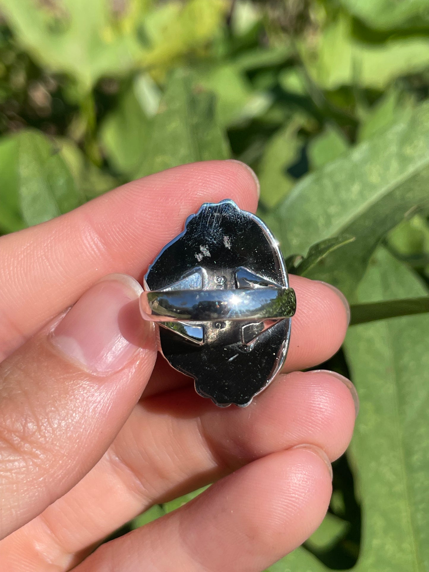Turquoise Leaf Ring | 925 Sterling Silver Size 7 B344