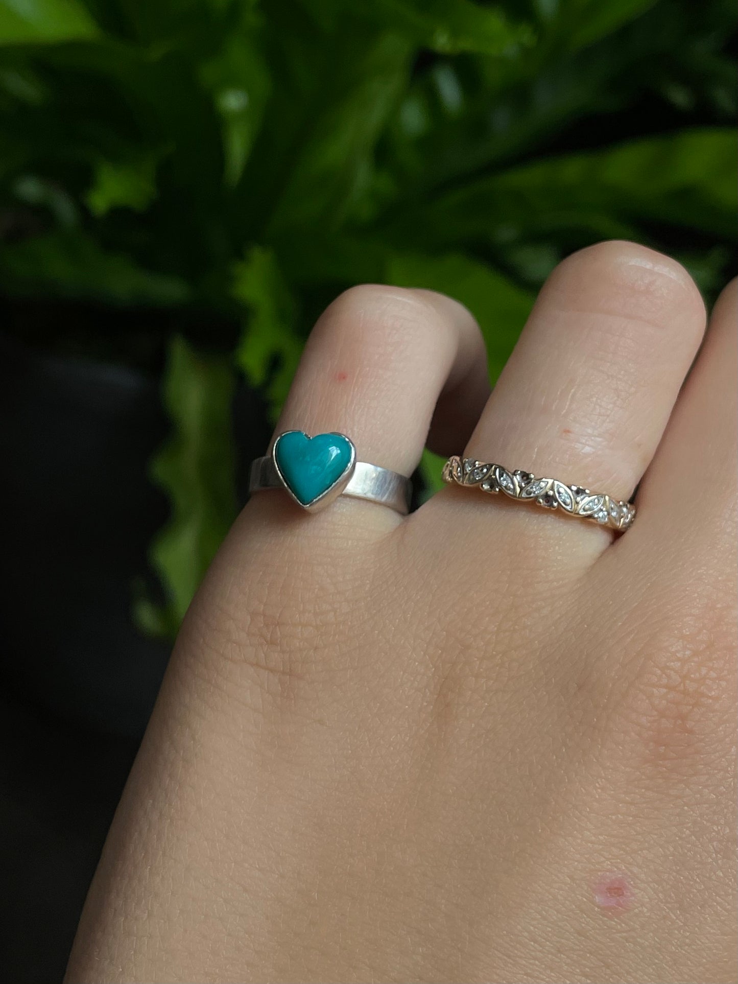 Turquoise Heart Ring Size 6 | 925 Sterling Silver G290
