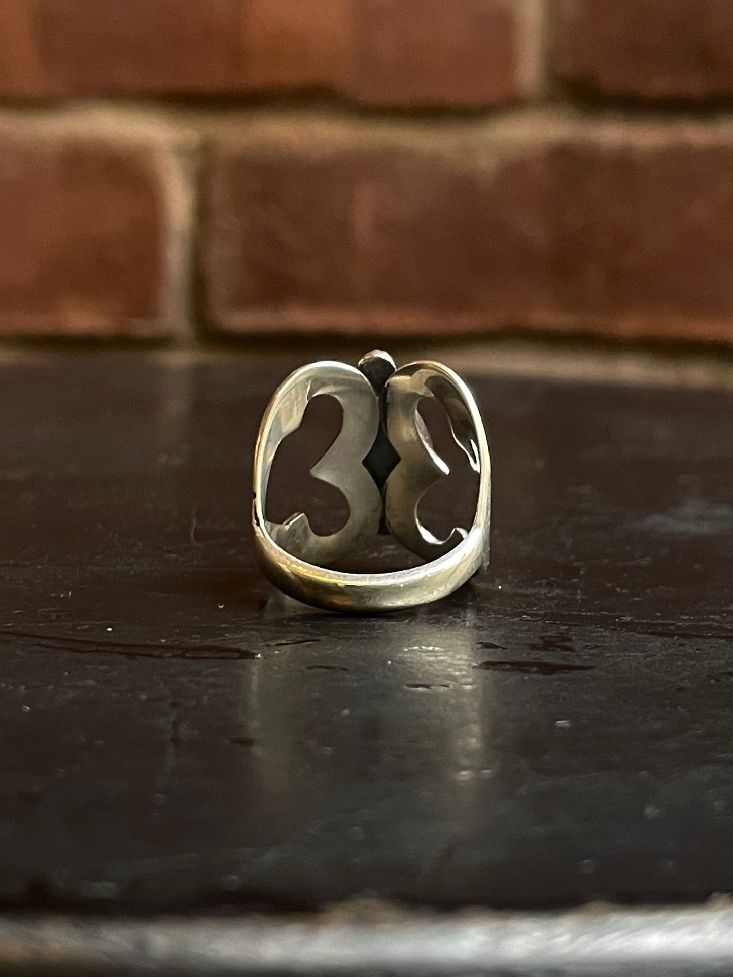 Spiny Oyster Tear Drop Ring Size 8.5 | 925 Sterling Silver G194