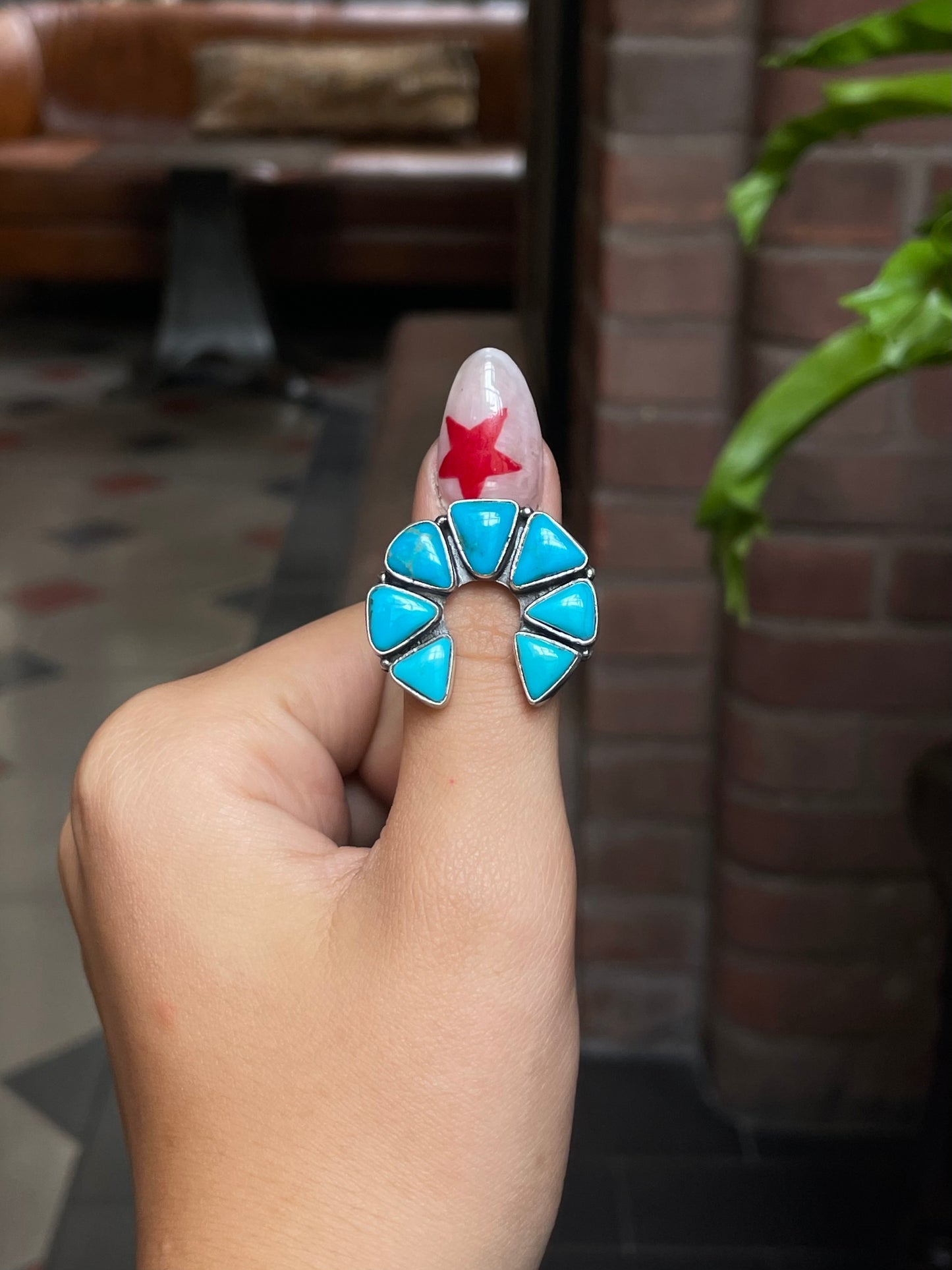 Kingman Turquoise Naja Ring Size 9 | 925 Sterling Silver G478