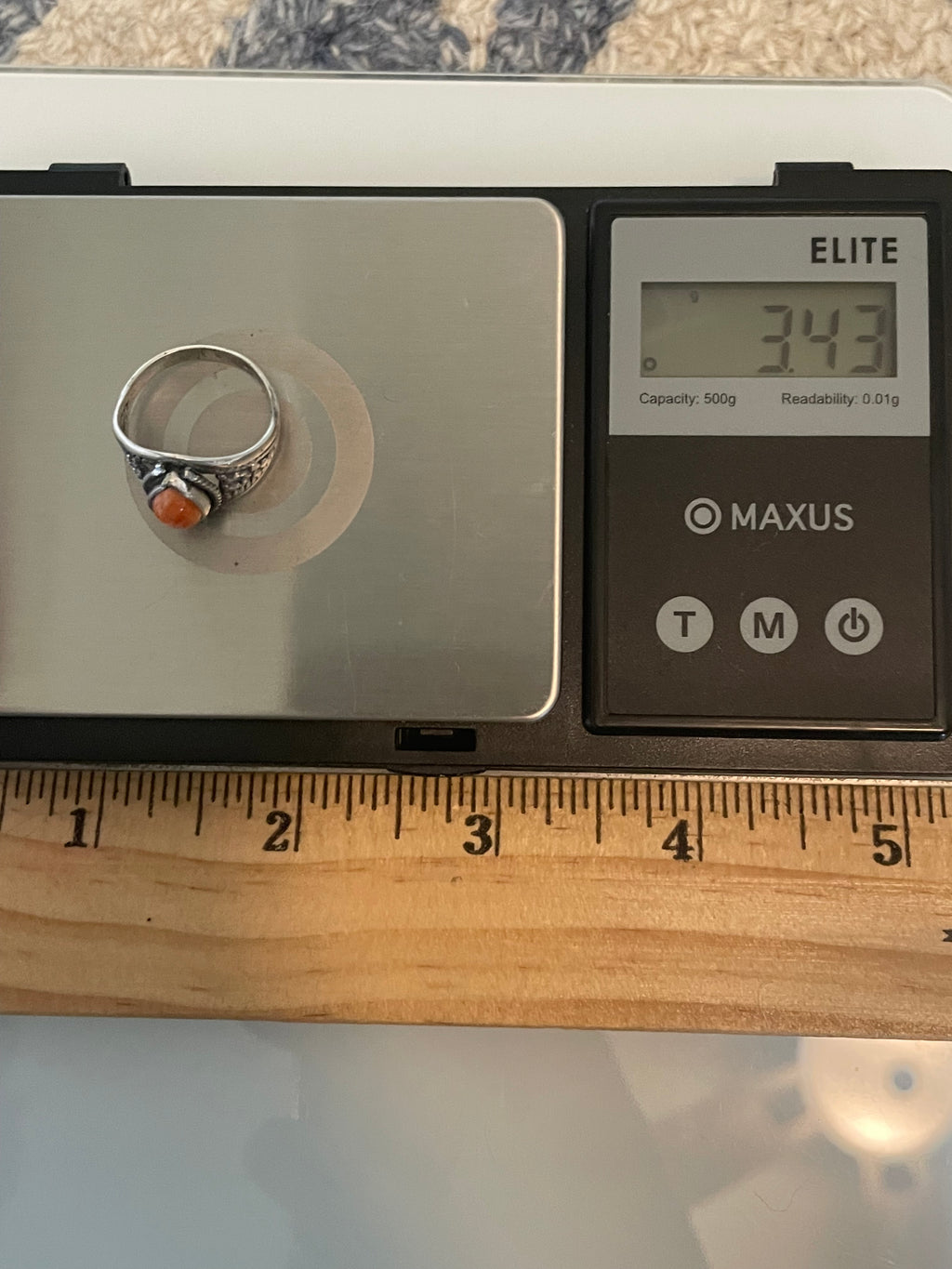 Spiny Oyster Tear Drop Ring Size 6.5 | 925 Sterling Silver G551