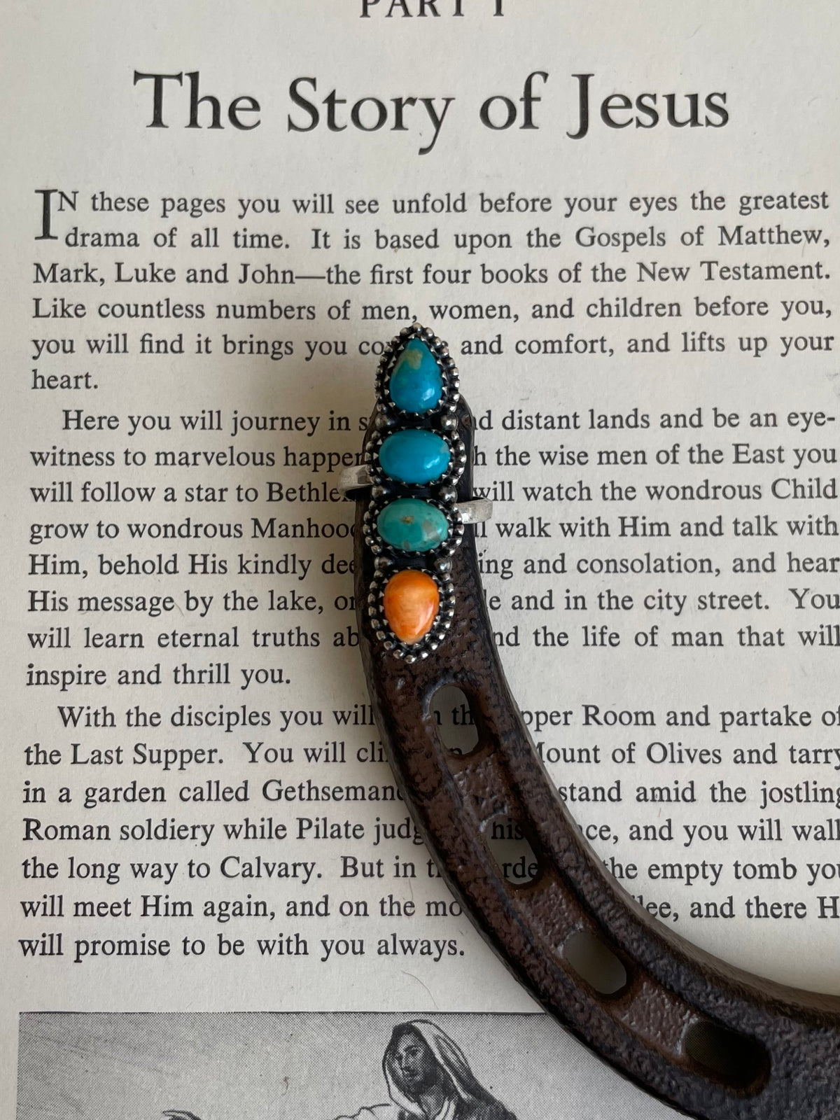 Turquoise & Spiny Oyster Four-Stone Ring | 925 Sterling Silver Size 6 G821