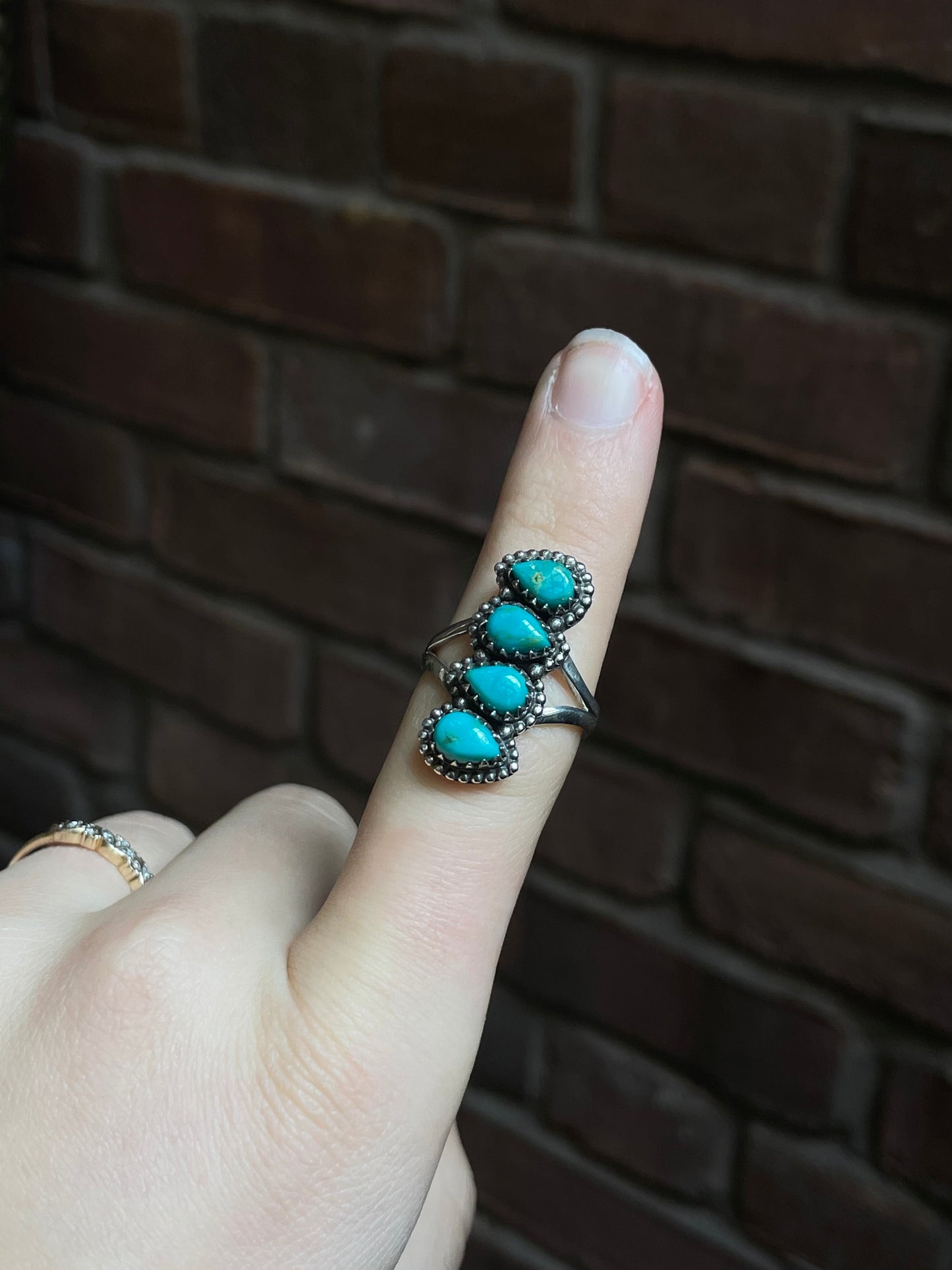 Kingman Turquoise Ring Size 8 | 925 Sterling Silver Southwest E139