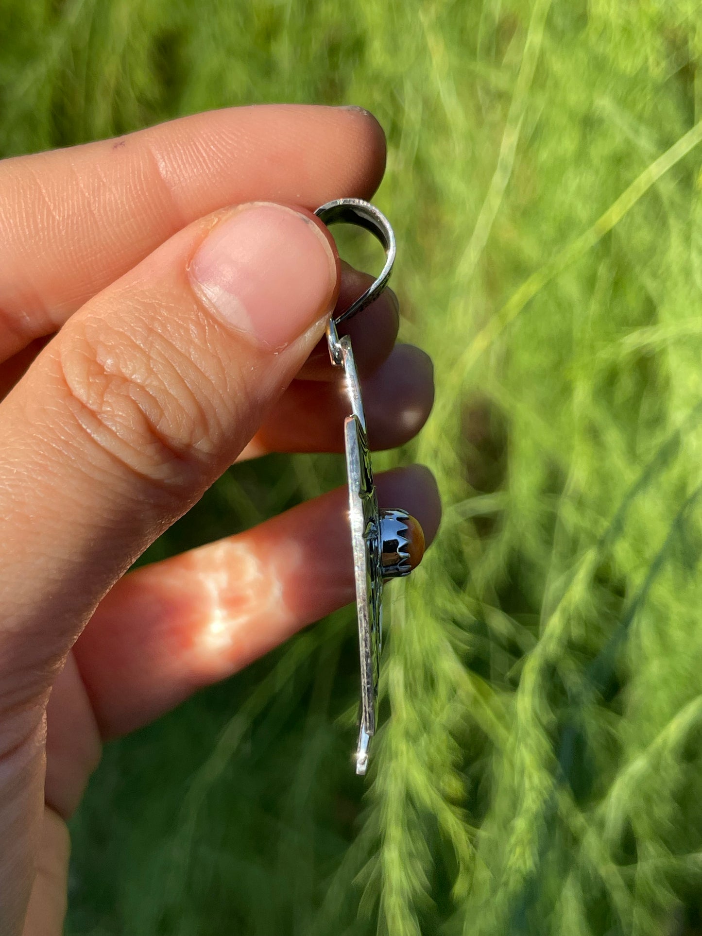 Spiny Oyster Thunderbird Pendant | Sterling Silver 925 B452