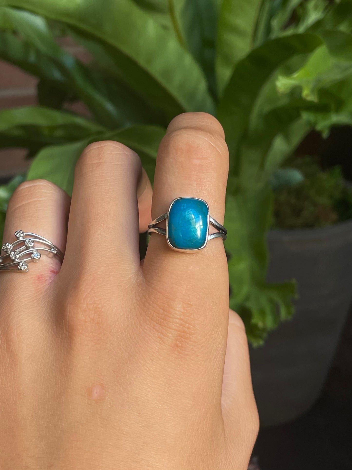 Kingman Turquoise Ring | Sterling Silver | Size 9 G356