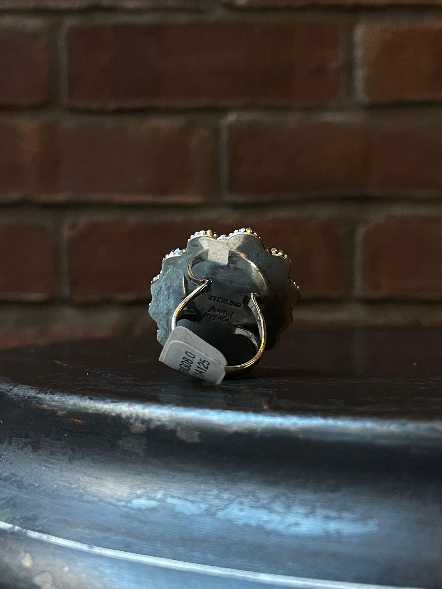 Spiny Oyster Flower Cluster Ring | Sterling Silver | Size 9 | A135
