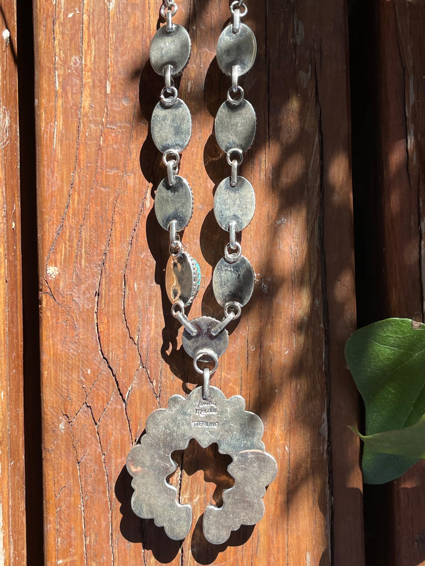 Kingman Turquoise Naja Necklace | Sterling Silver 925 B876