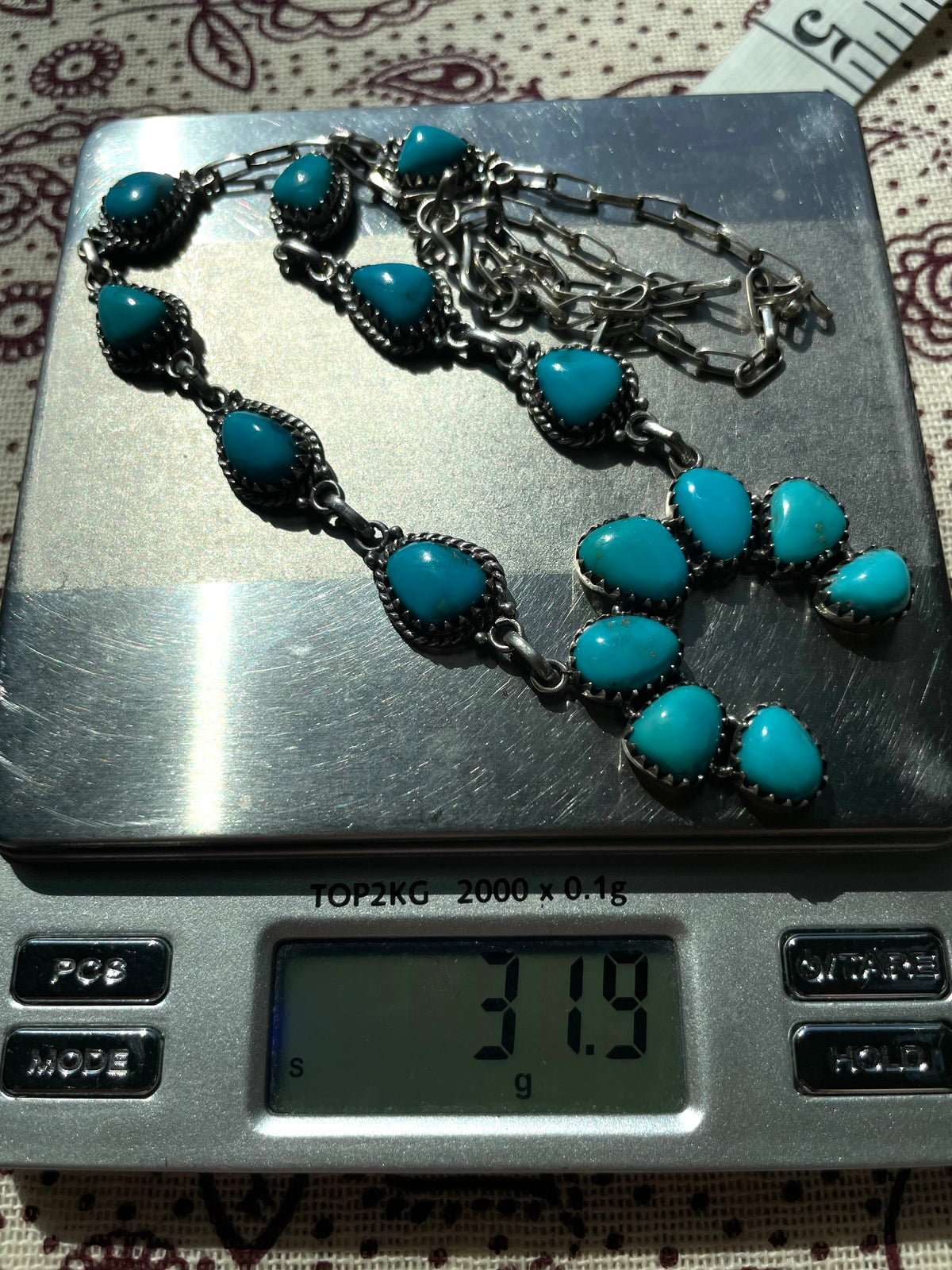 Kingman Turquoise Naja Necklace | 925 Sterling Silver G399