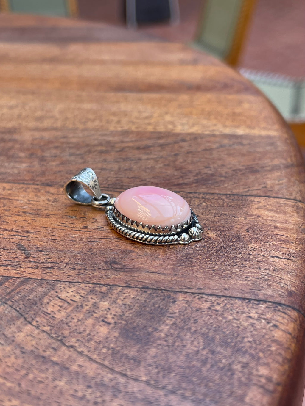 Pink Conch Pendant | 925 Sterling Silver C822