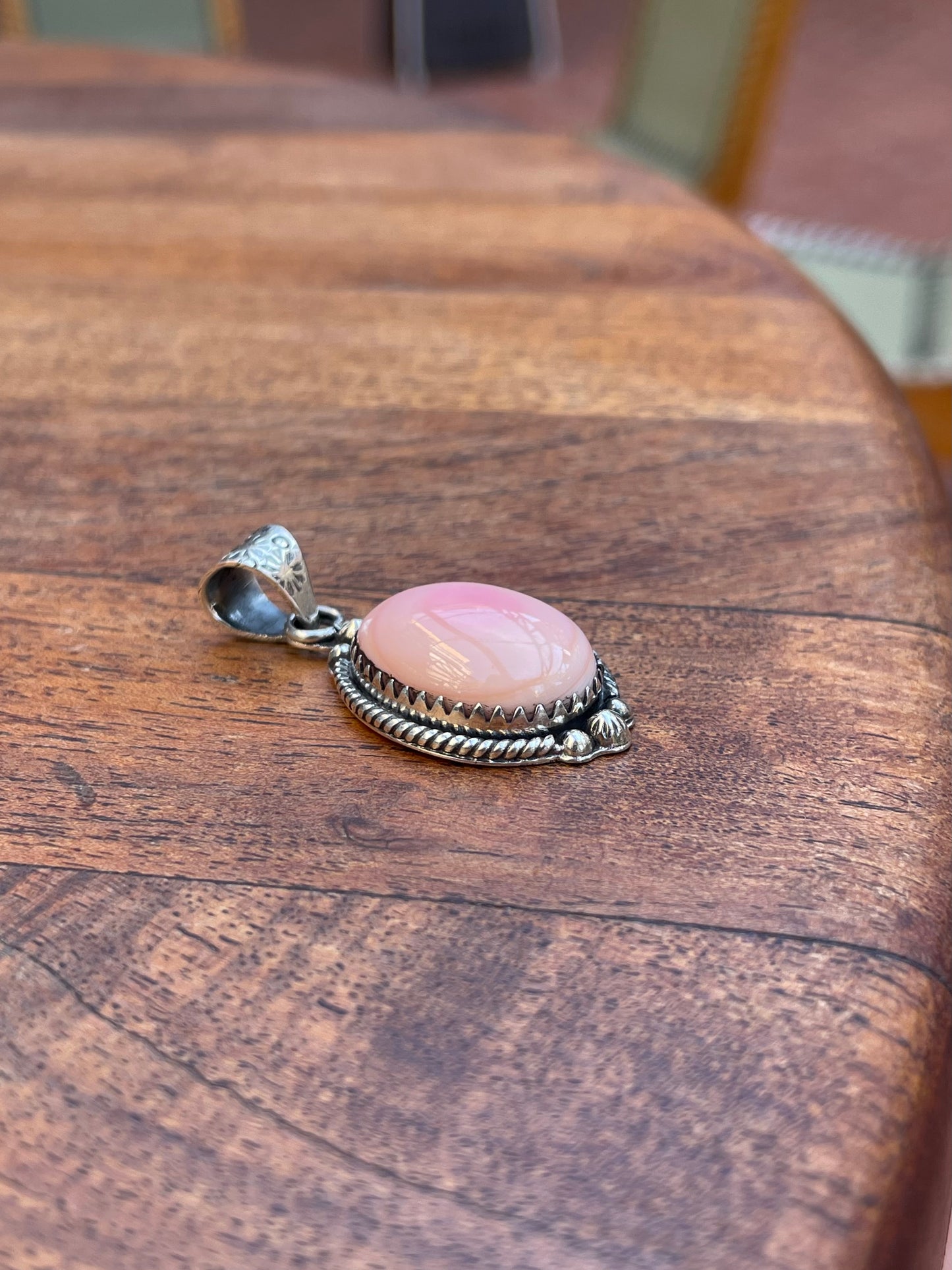 Pink Conch Pendant | 925 Sterling Silver C822