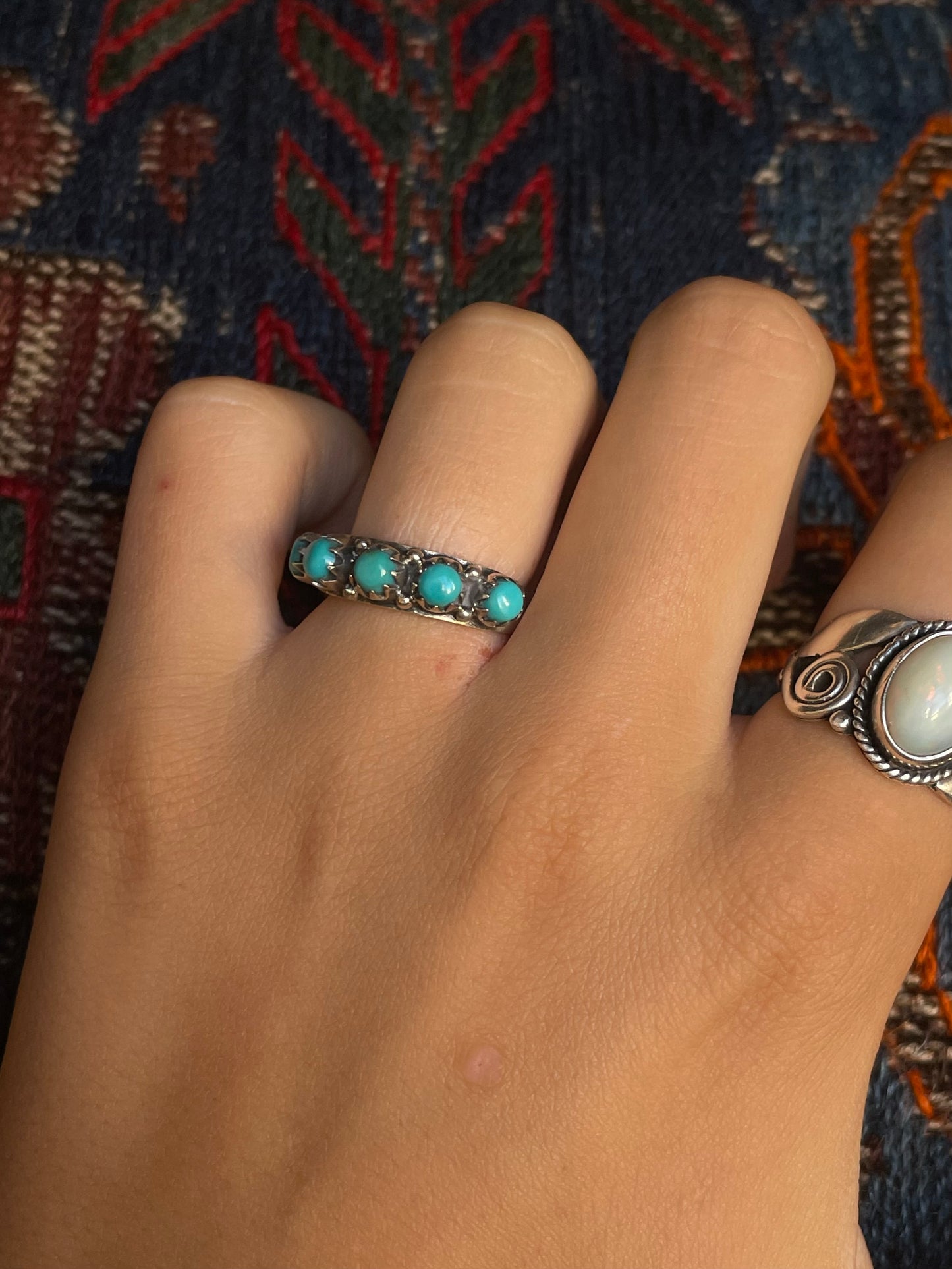 Kingman Turquoise Ring | Sterling Silver | Size 7 G372