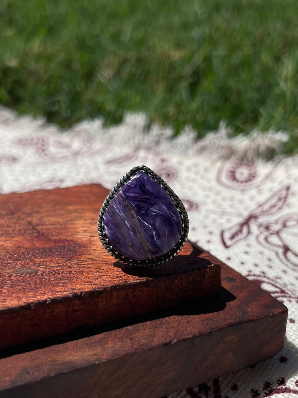 Charoite Ring Size 6.5| 925 Sterling Silver D294