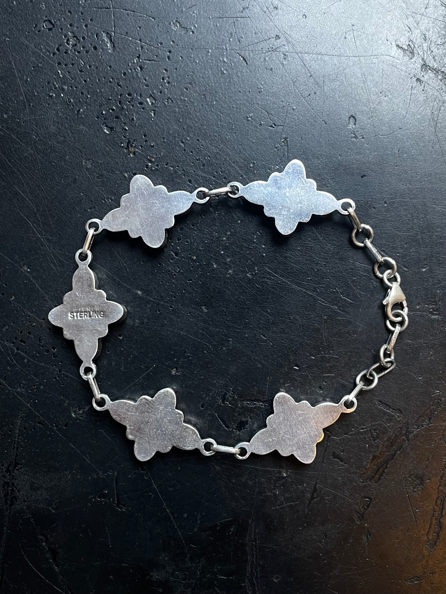 Pink Conch Cluster Bracelet | 925 Sterling Silver E544