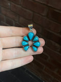 Kingman Turquoise Naja Pendant | Sterling Silver C609