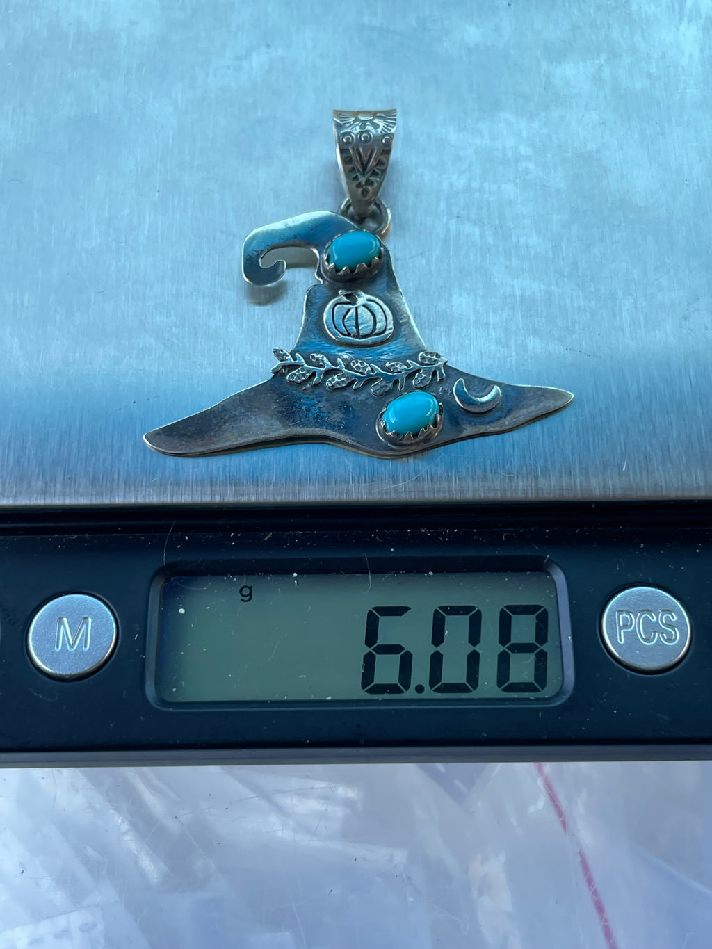 Turquoise Hat Pendant | Sterling Silver 925 C782