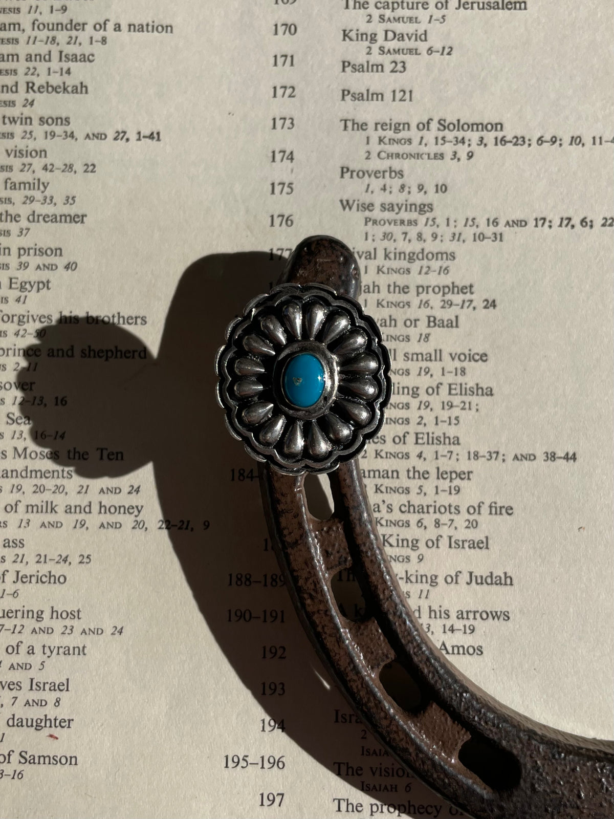Turquoise Concho Ring Size 8 | 925 Sterling Silver G759