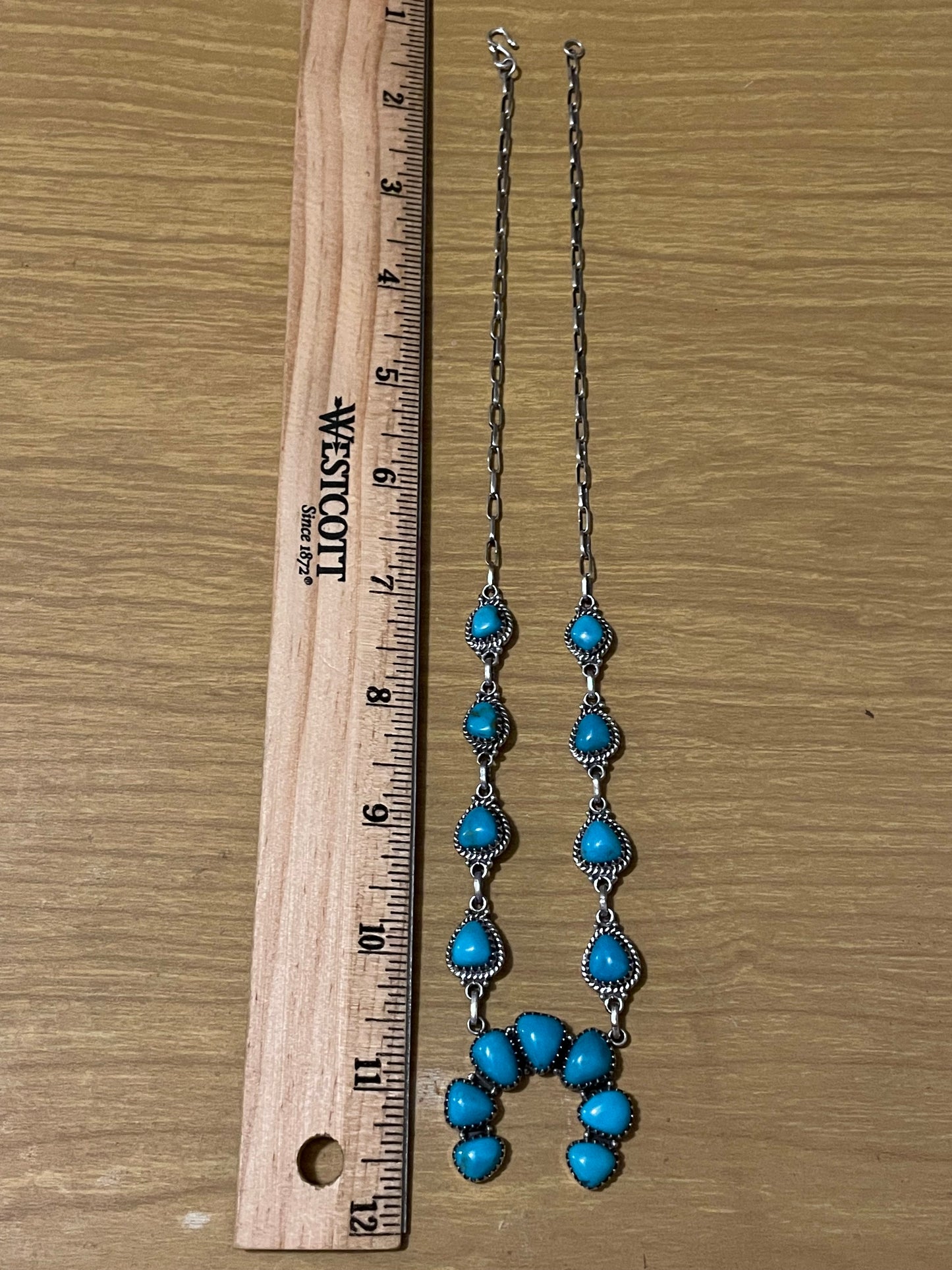 Kingman Turquoise Naja Necklace | 925 Sterling Silver G405