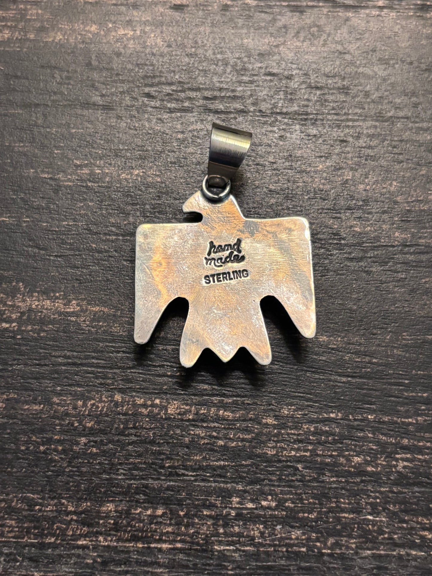 Turquoise Thunderbird Pendant | 925 Sterling Silver Southwestern A111