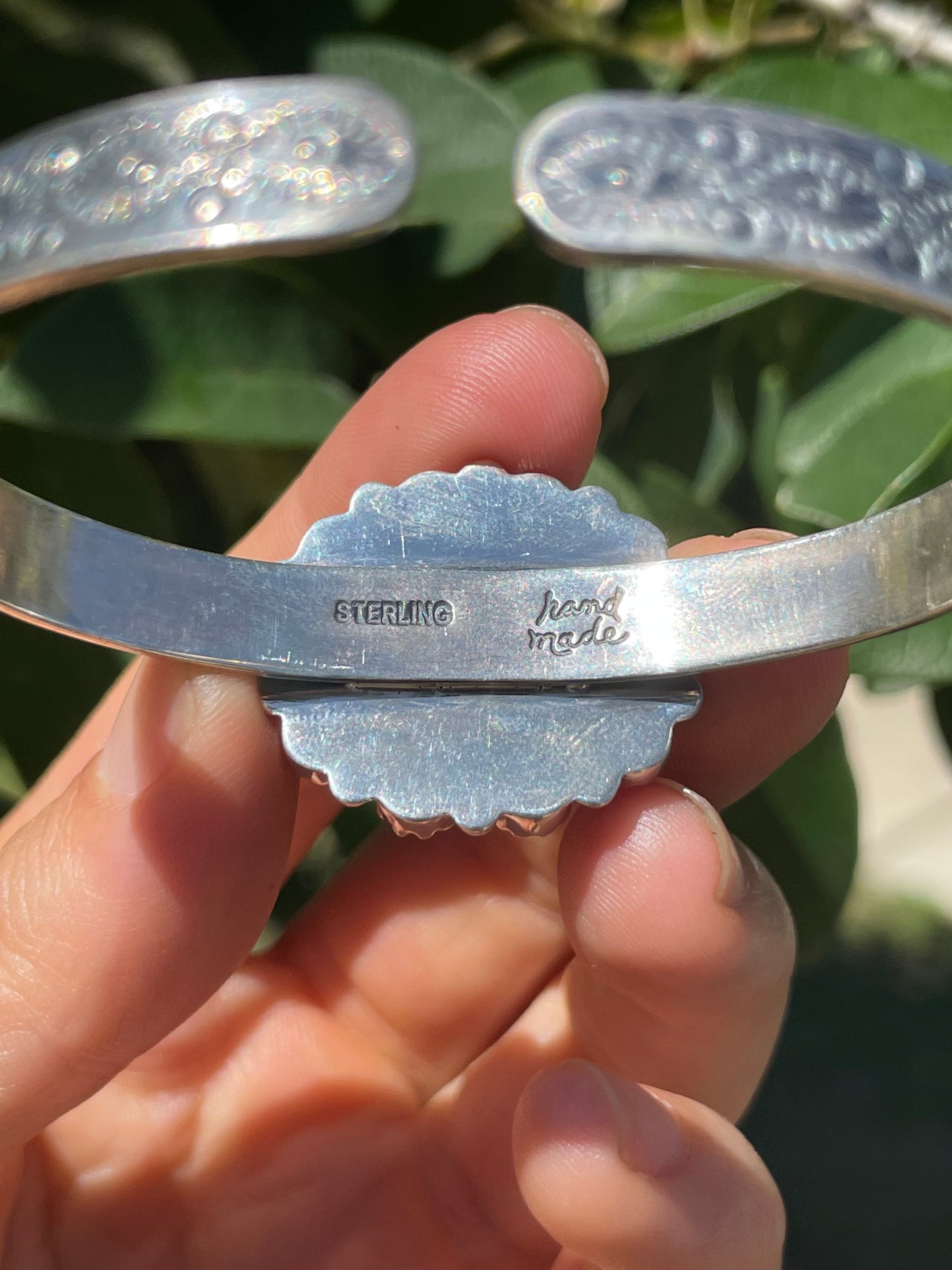 Kingman Turquoise & Red Coral Cluster Cuff Bracelet | Sterling Silver D139