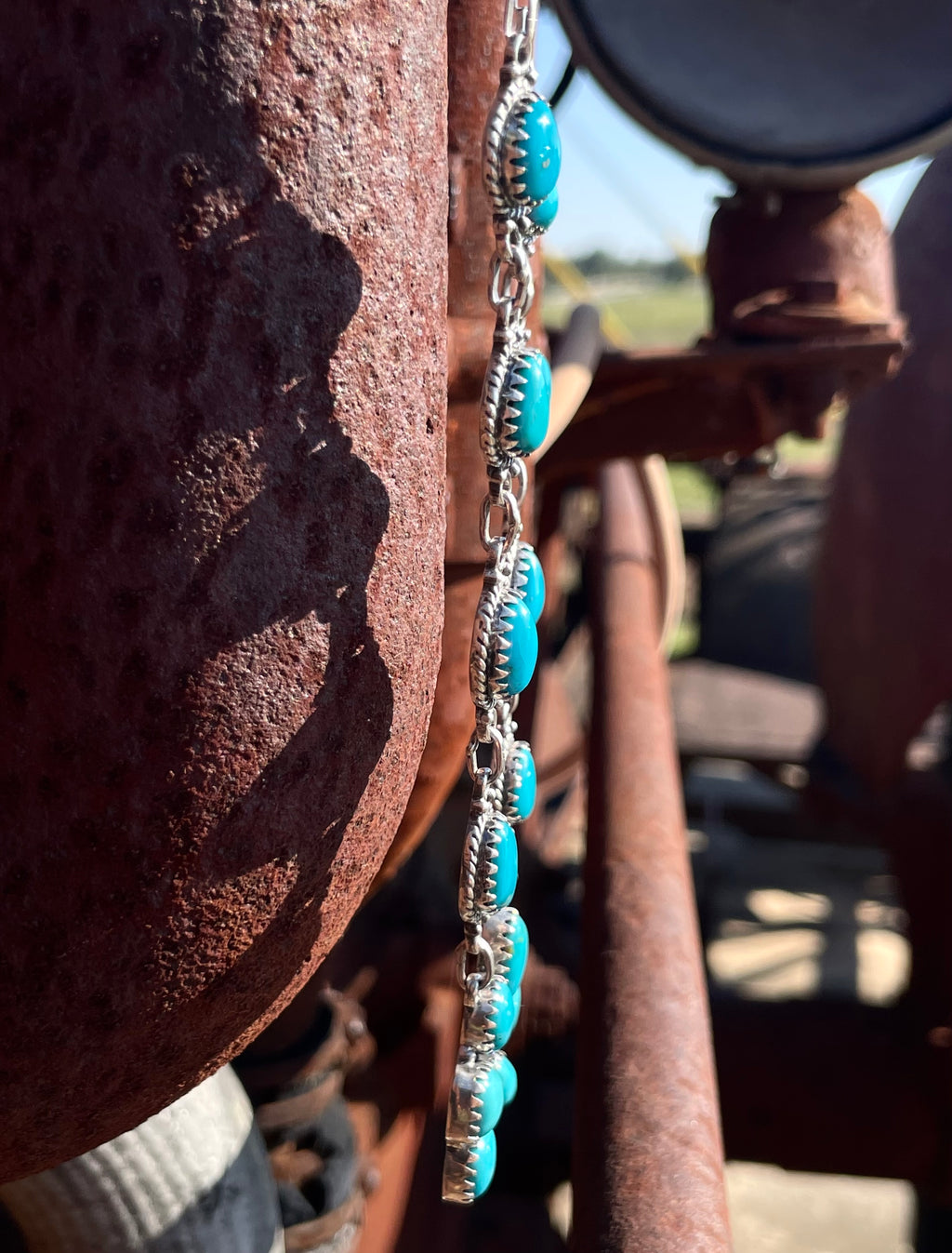 Kingman Turquoise Naja Necklace | 925 Sterling Silver G399