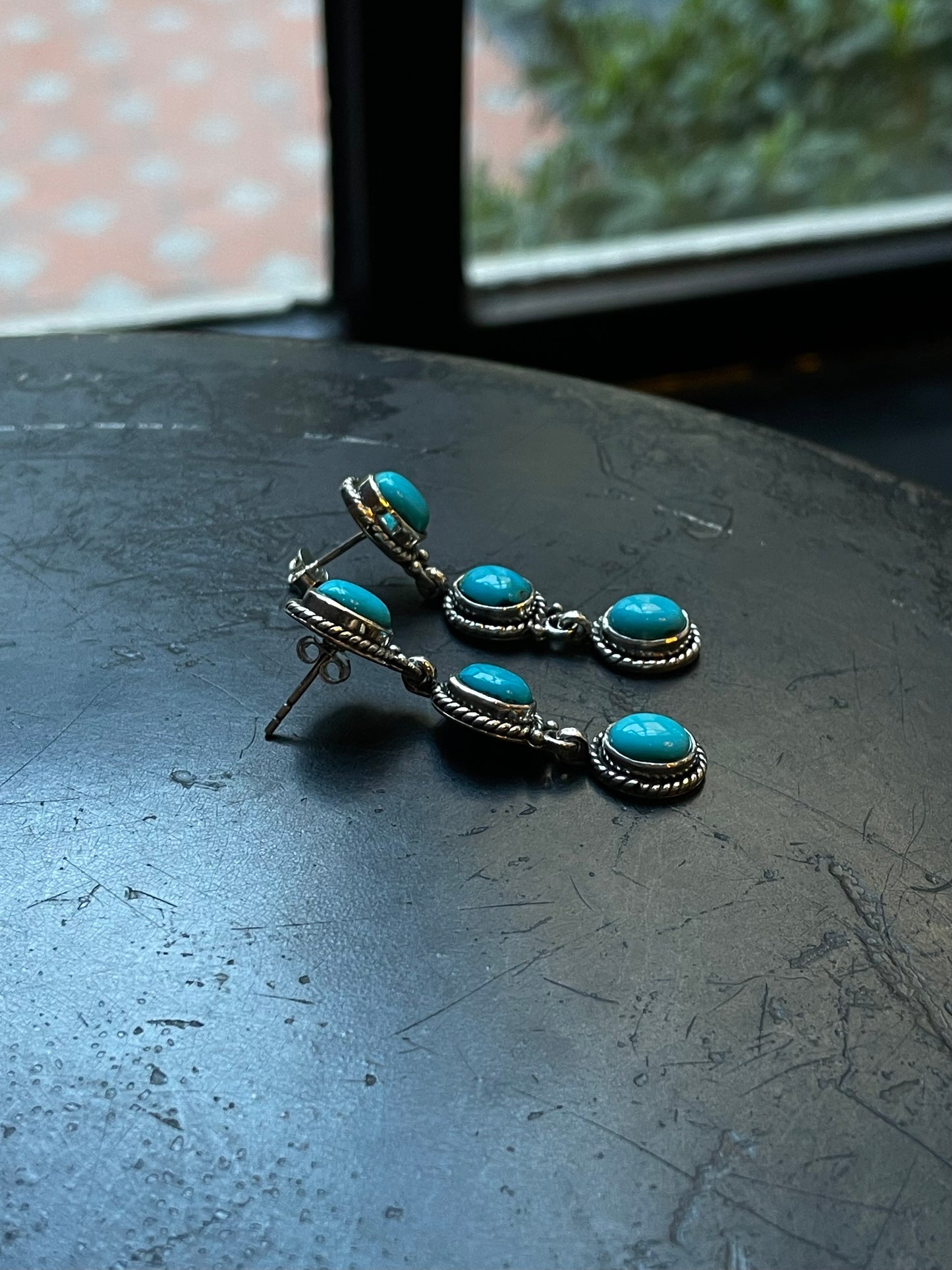 Kingman Turquoise Earrings | 925 Sterling Silver E394