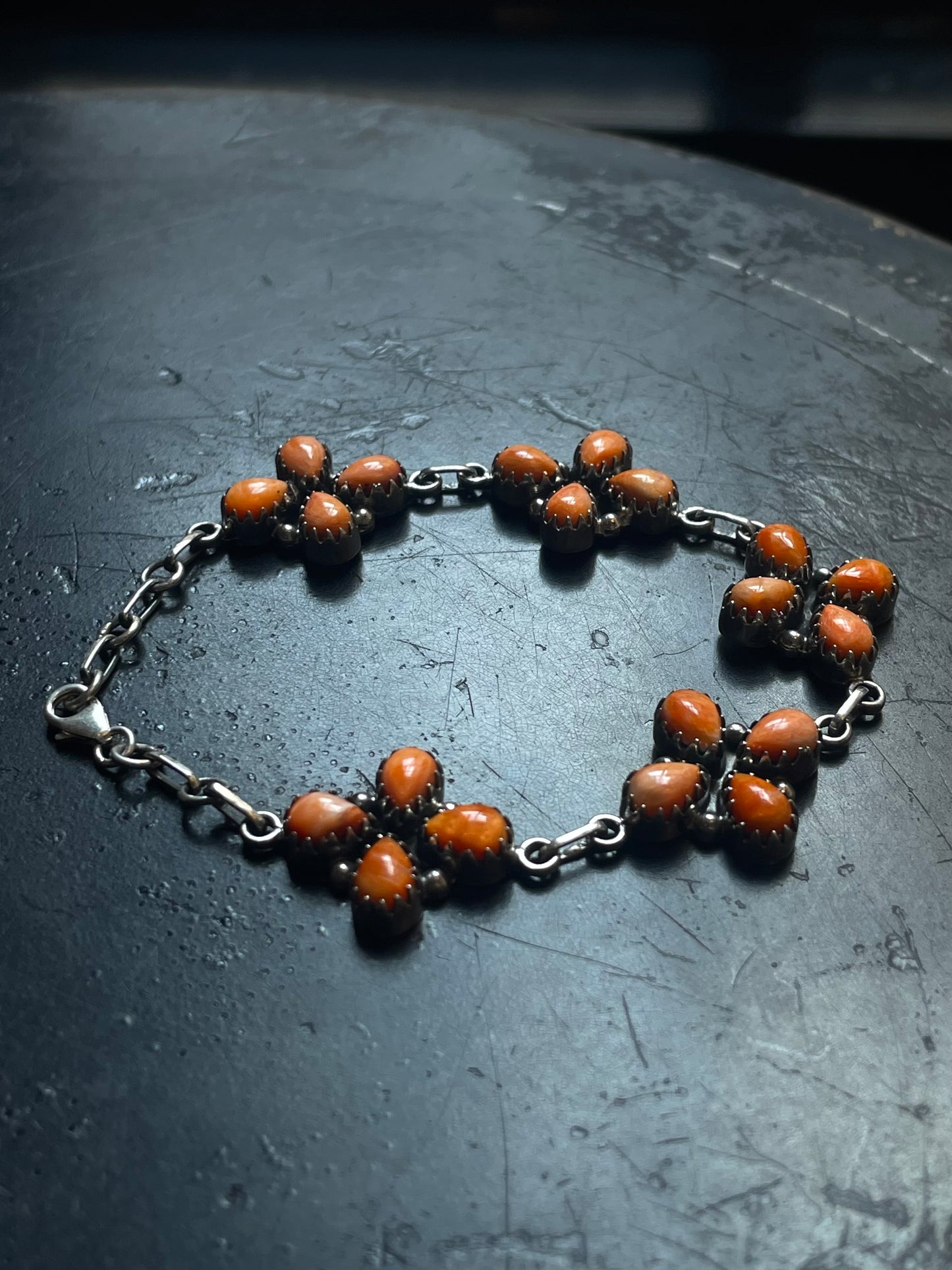 Spiny Oyster Cluster Bracelet | 925 Sterling Silver E542