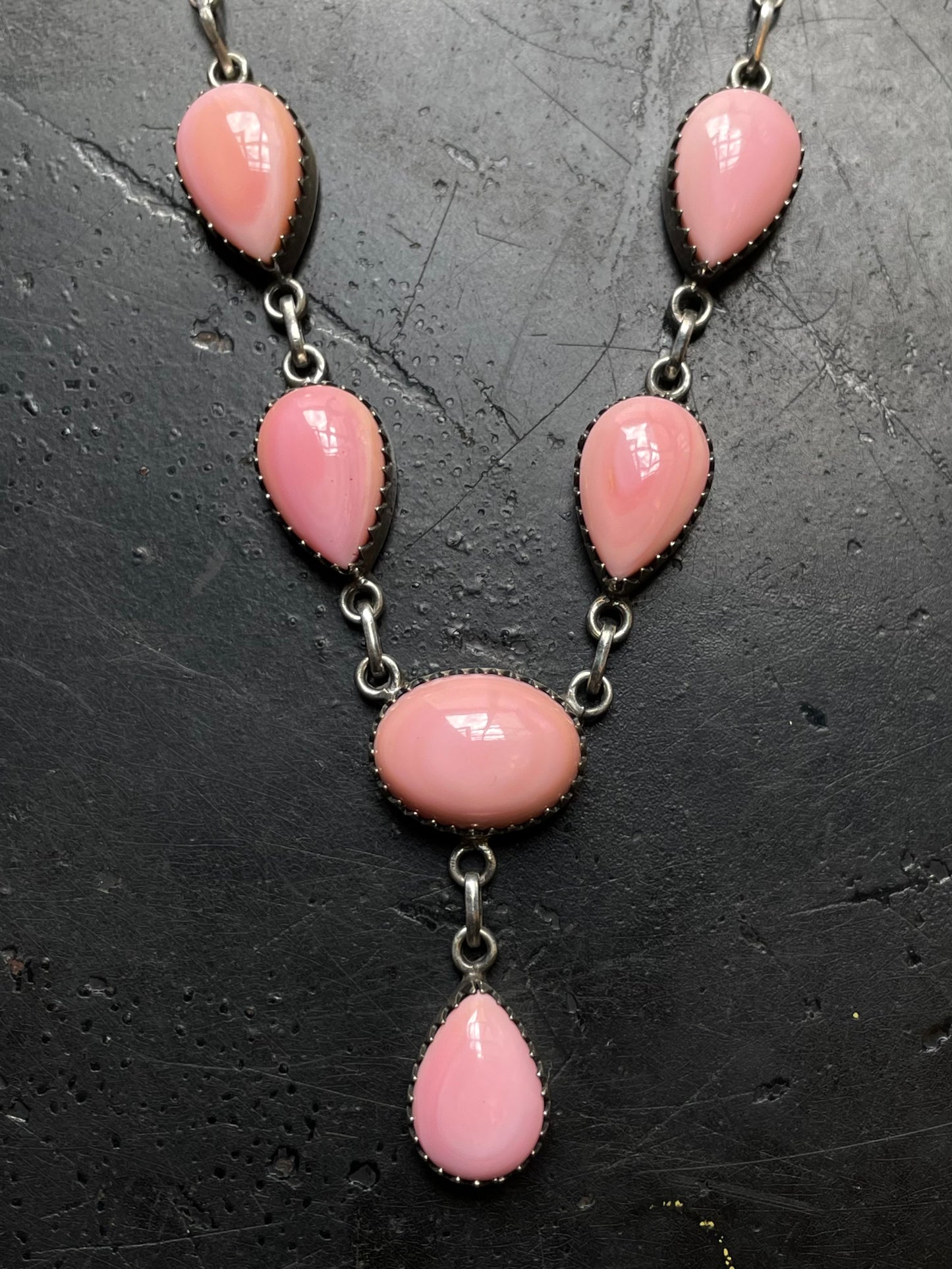 Pink Conch Necklace | 925 Sterling Silver E982