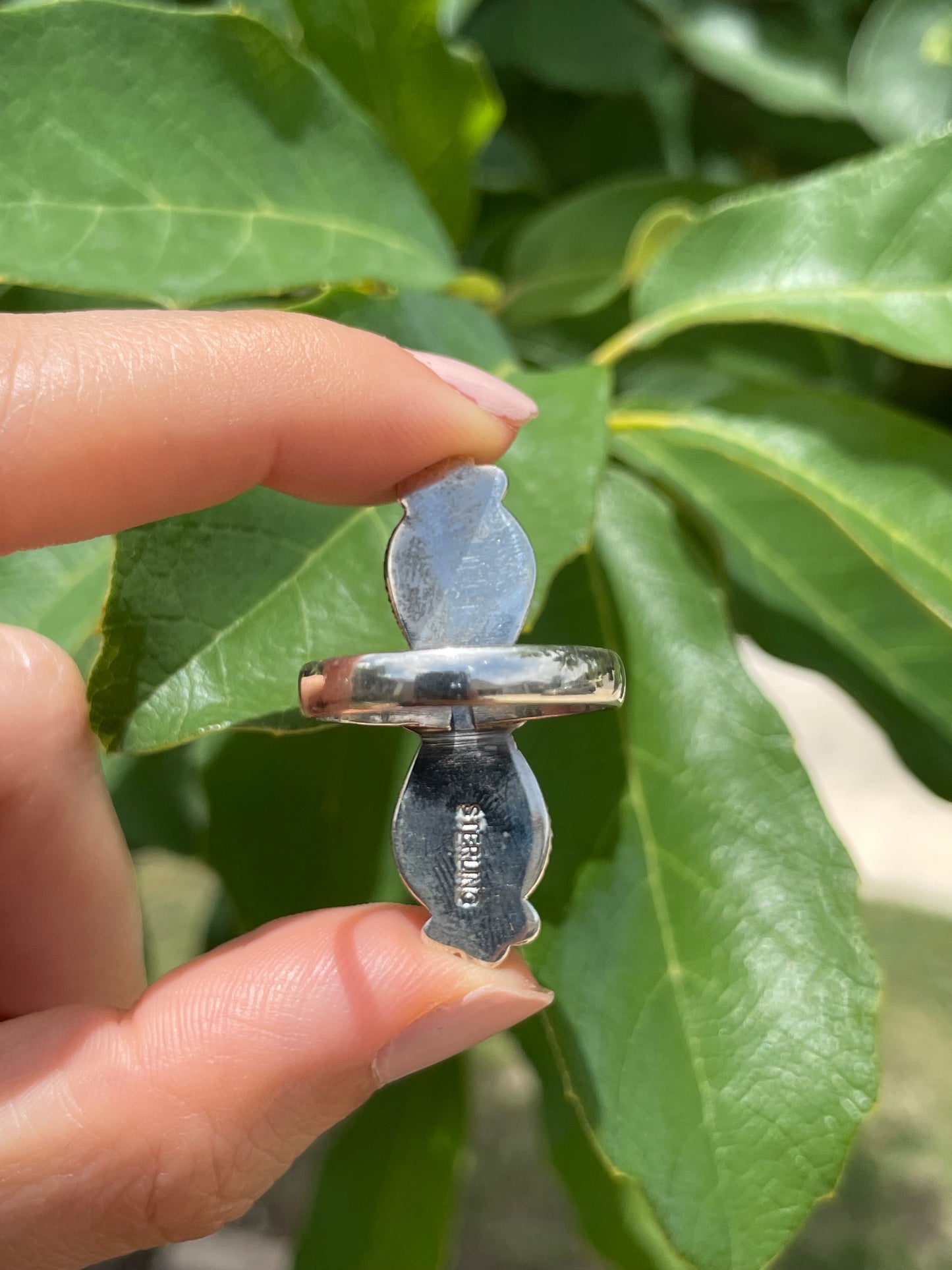 Kingman Turquoise Double Tear Drop Ring Size 8.75 | 925 Sterling Silver D176