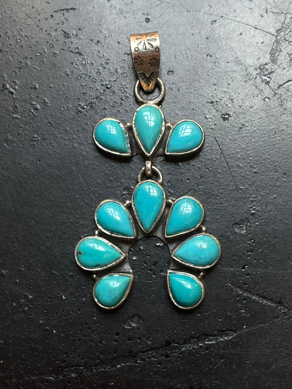 Kingman Turquoise Naja Pendant | 925 Sterling Silver G619