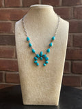 Kingman Turquoise Naja Lariat Necklace | 925 Sterling Silver G595