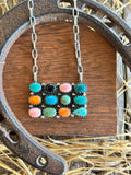 Multistone Bar Necklace | 925 Sterling Silver Z39