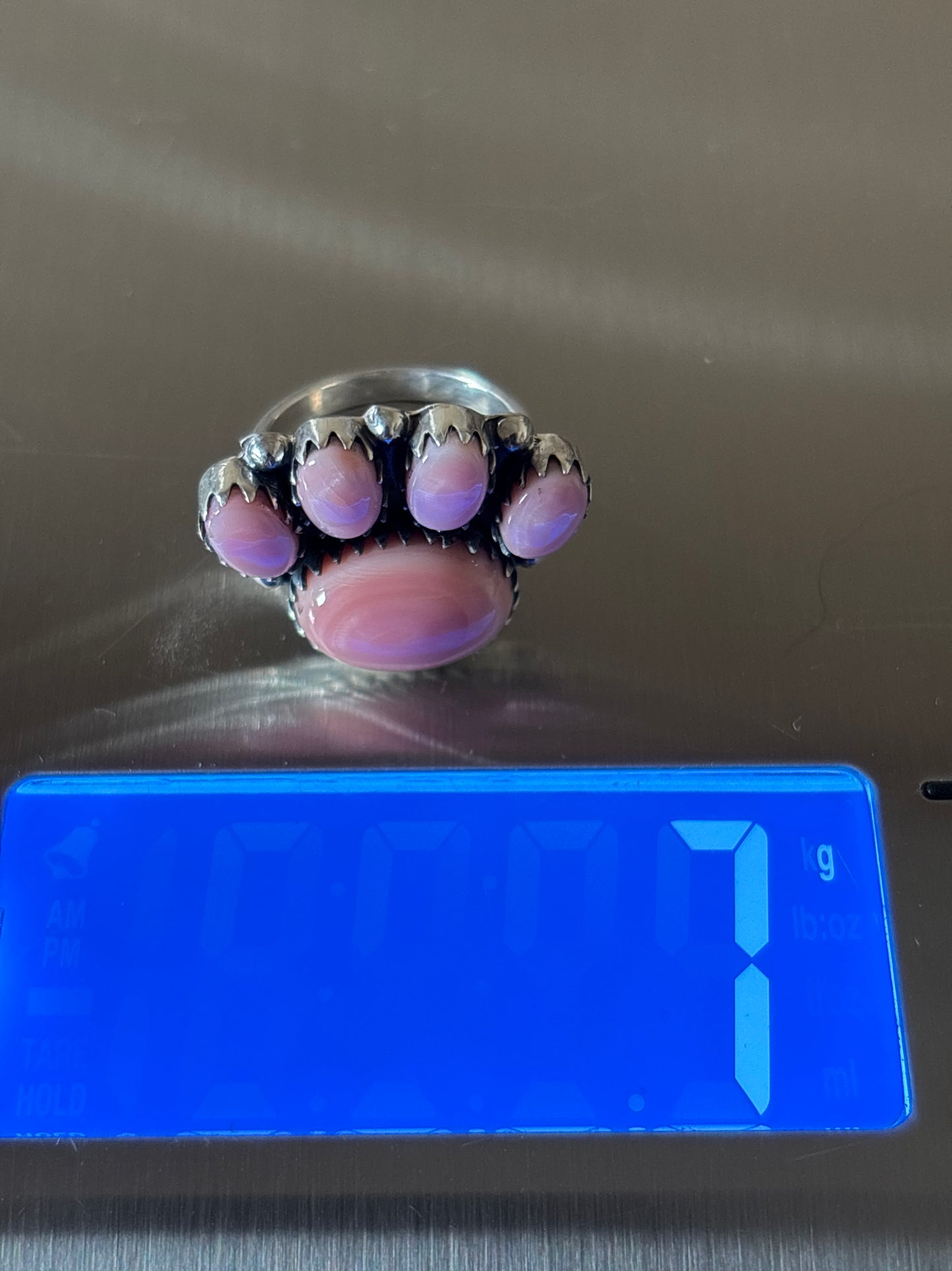Pink Conch Ring | Sterling Silver 925 Size 7 C718