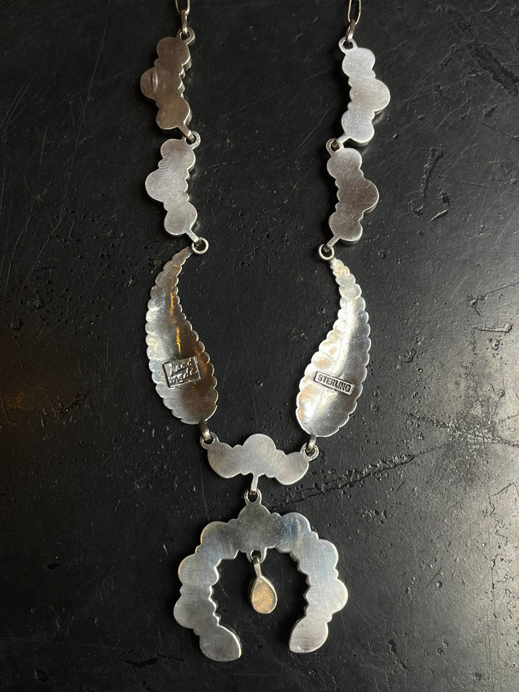 Orange Spiny Oyster Feather Naja Necklace | 925 Sterling Silver E594