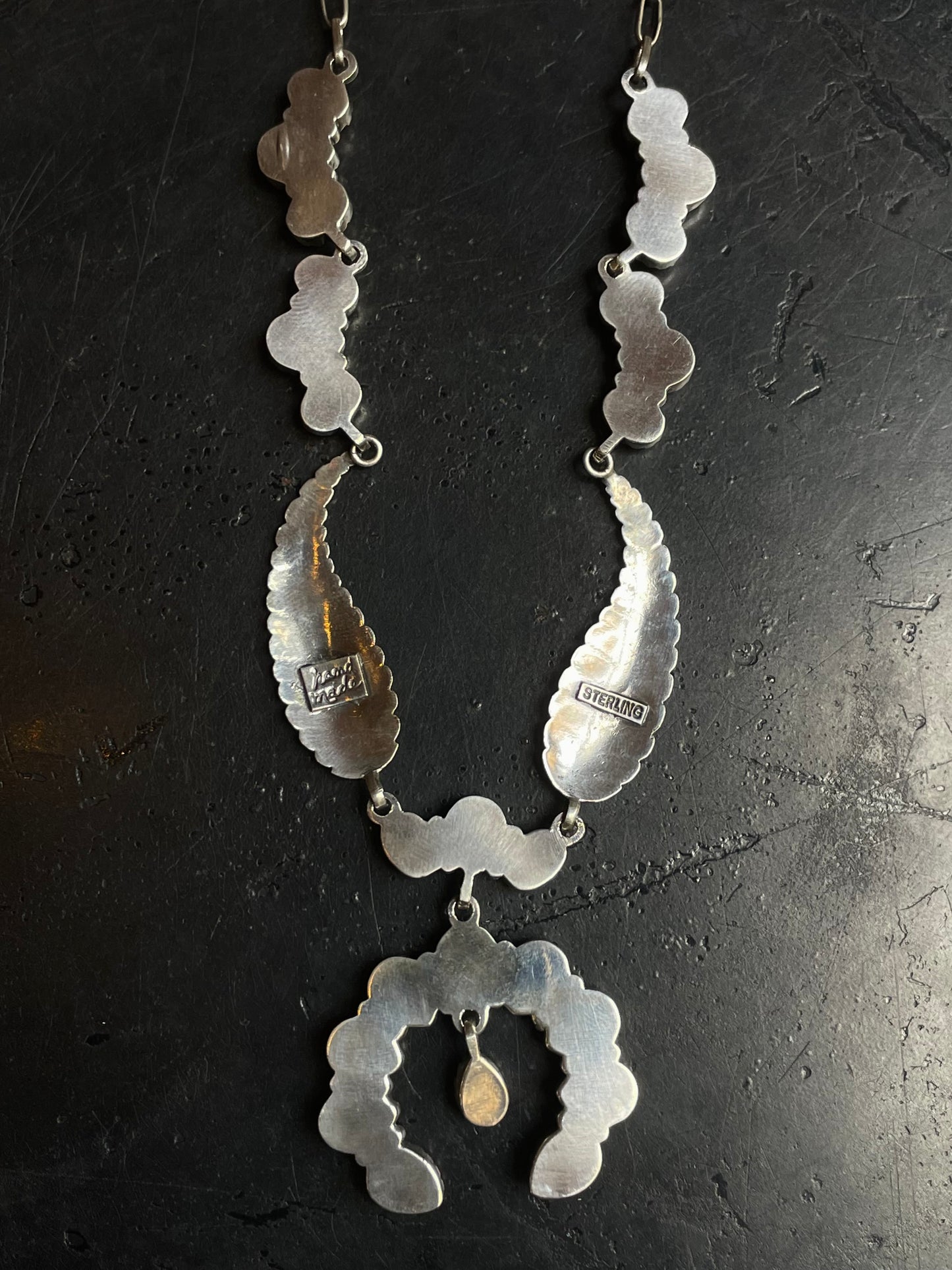 Orange Spiny Oyster Feather Naja Necklace | 925 Sterling Silver E594